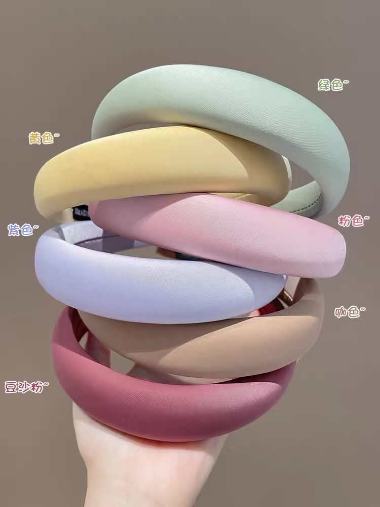 High top, wide edge sponge hairband for women, summer Internet celebrity 2022 new style hair clip, summer headband and headwear