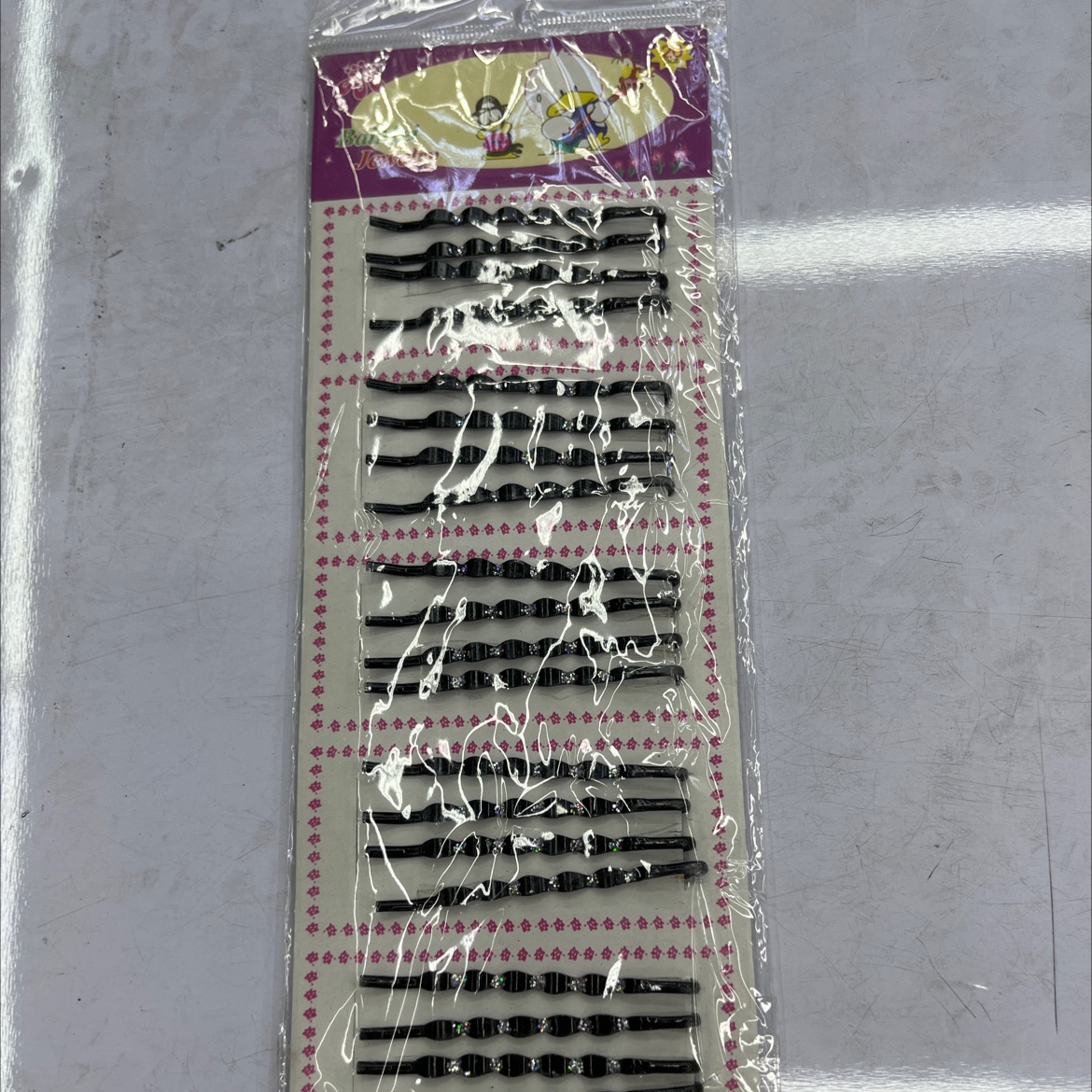 简约黑色一字夹刘海固定碎发后脑勺边夹顶夹发饰百美A五浪20