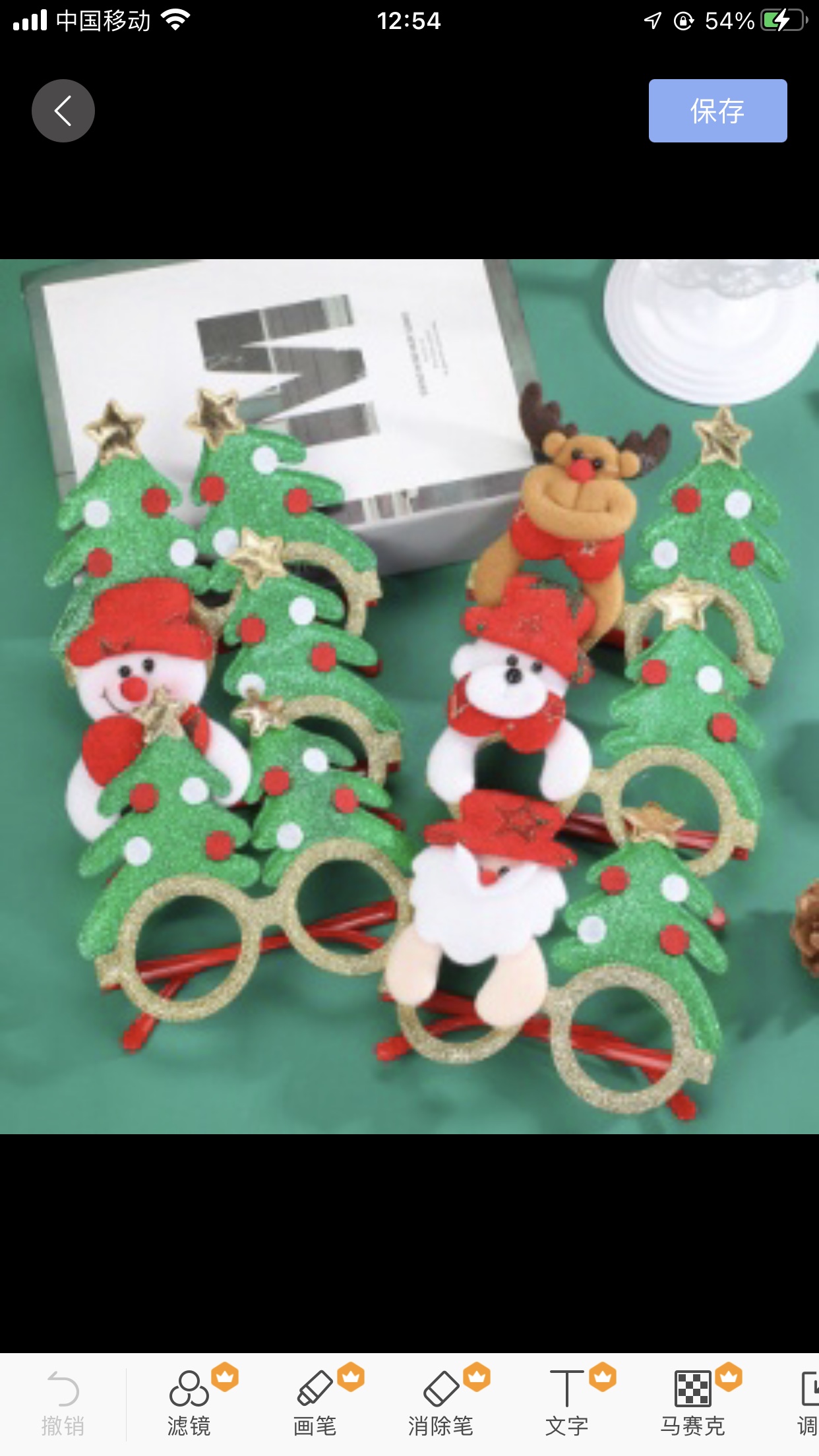 圣诞卡通图案爆款眼镜