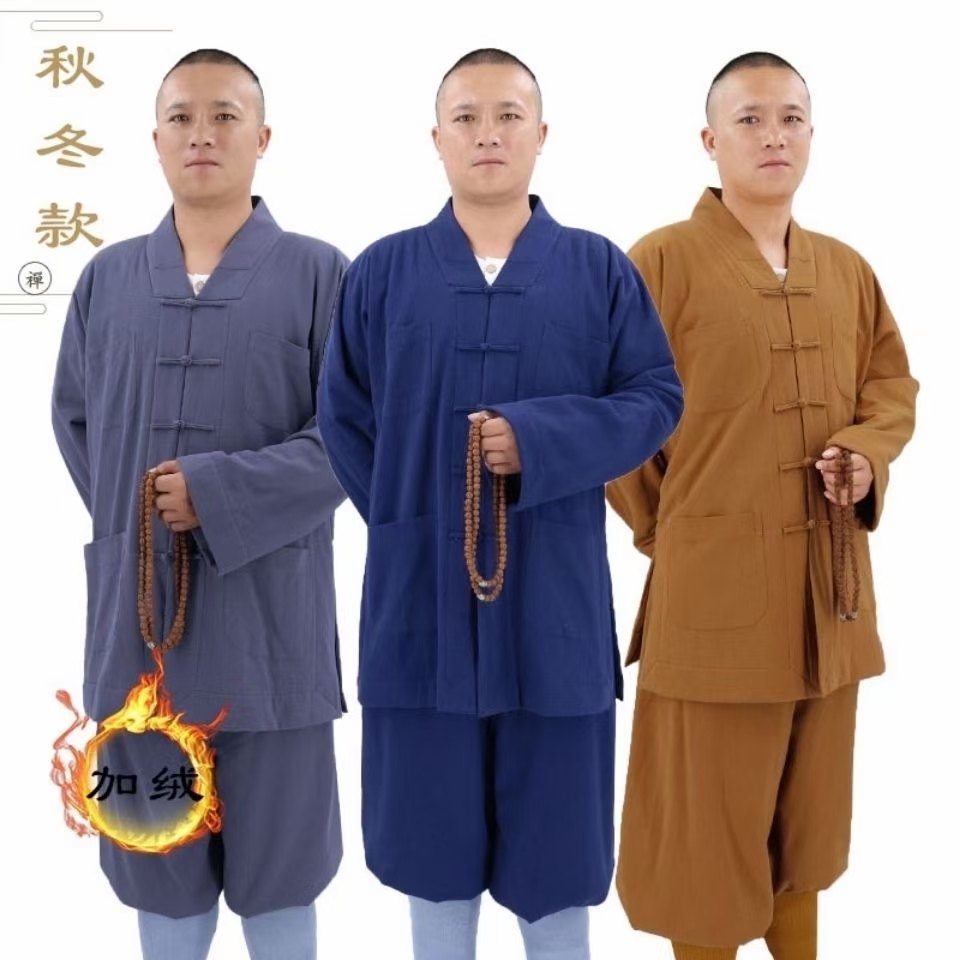 The Golden Qilin winter Buddhist monk's robe, made of tweed short jacket and small jacket, is double-layered and thickened for warmth and cold protection, making it convenient for going out. 009 Specification image