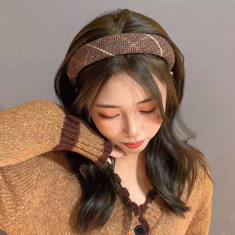 Women's retro high headband, wide edge facial hair tie, 2022 new style popular anti-slip hairpin headwear Specification image