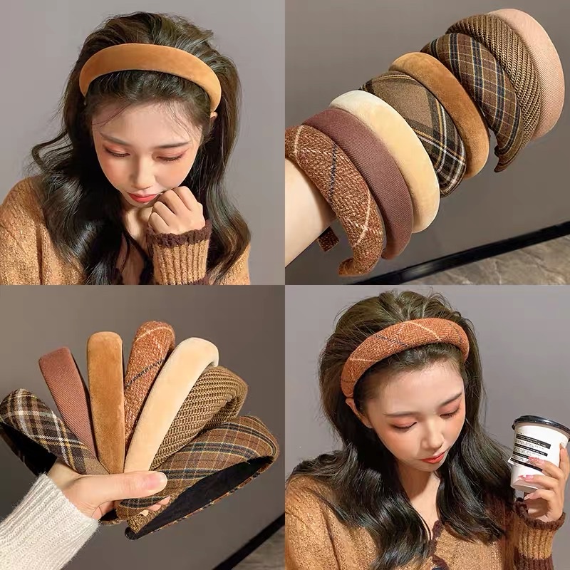 Women's retro high headband, wide edge facial hair tie, 2022 new style popular anti-slip hairpin headwear