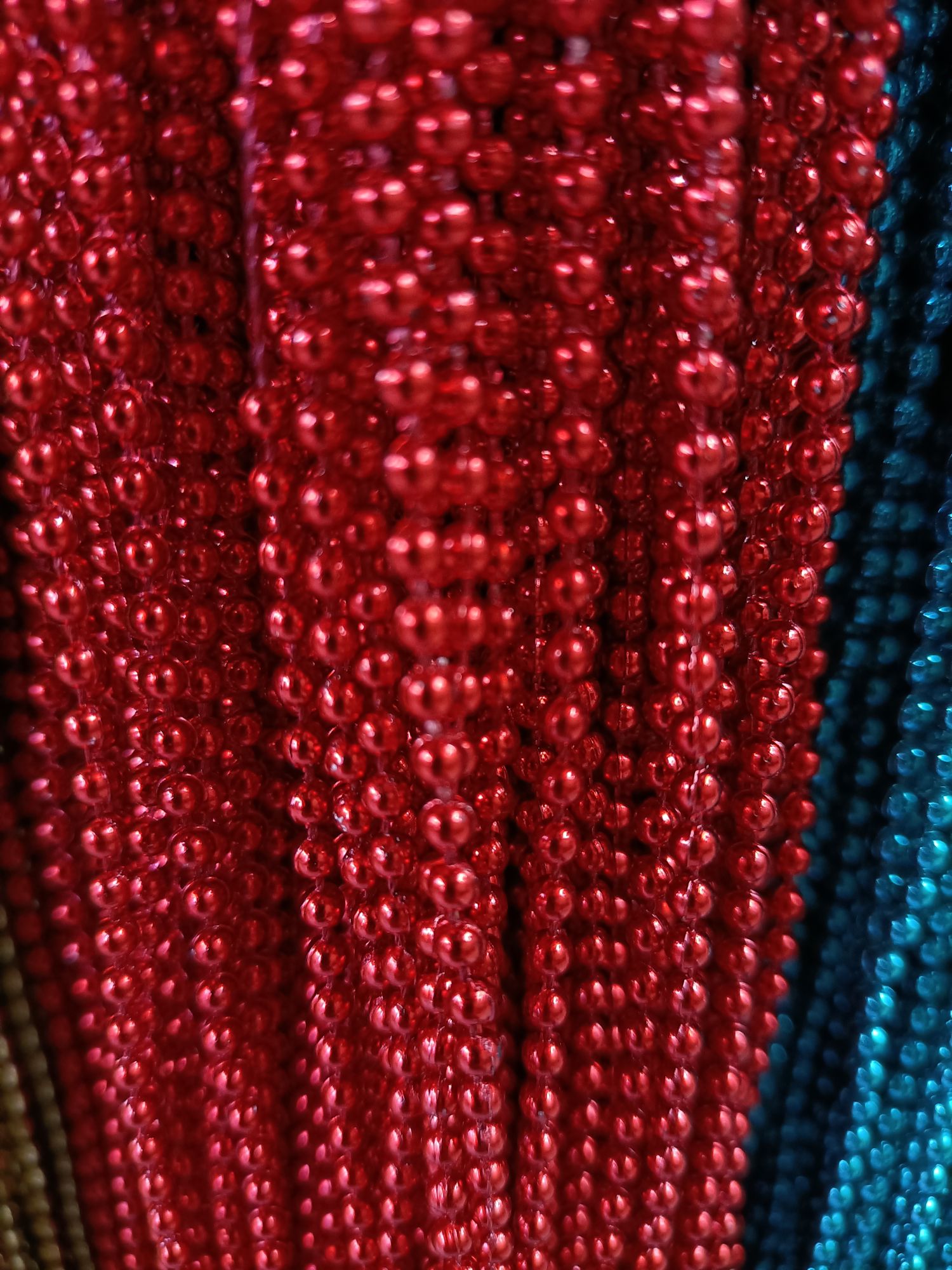 Jenti 01 Accessories and Clothing: 6-mile connected large red beads, round beads, 50 pounds each piece