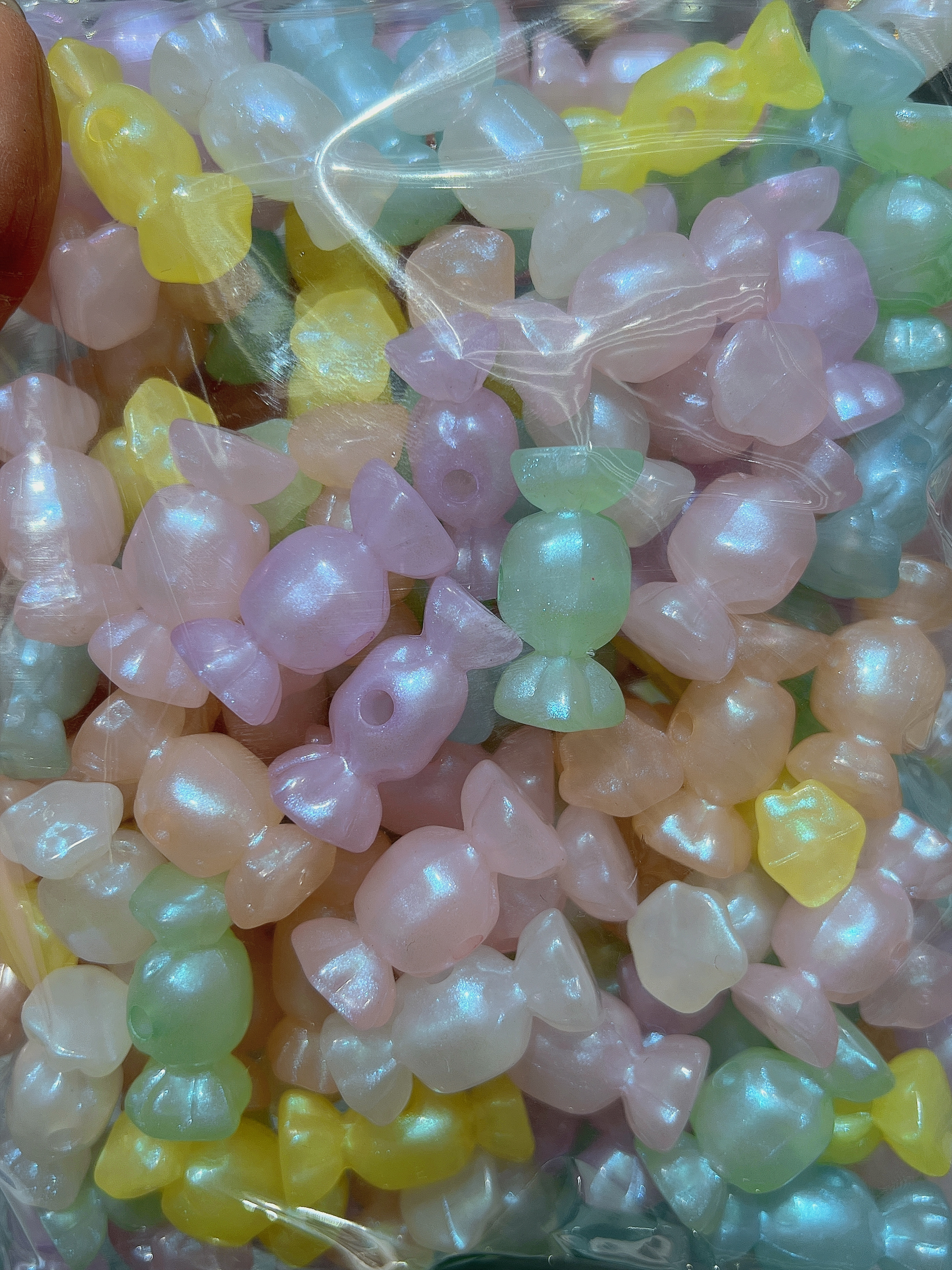Candy acrylic mermaid luminous bead diy accessories live-streaming bestsellers