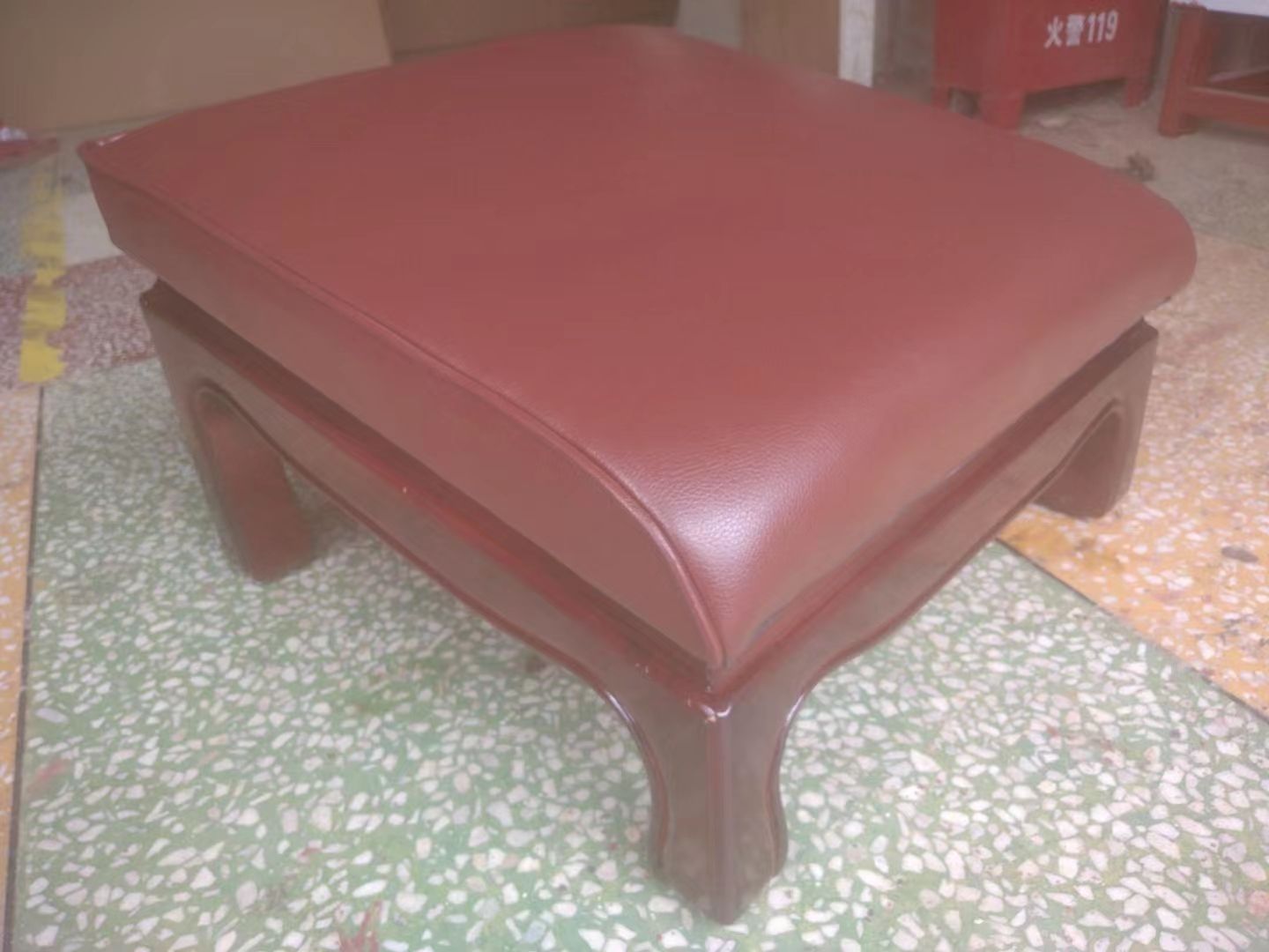 Lotus worship mat, worship stool, household kneeling mat, Golden Qilin A29 Meditation mat, sitting mat, kneeling stool, kowtowing, worship stool, meditation cushion details Picture