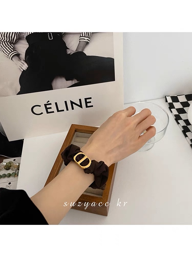 SuzyAcc Kr Korean imported pearl hair tie for women, Dongdaemun, simple and elegant ponytail leather band hair tie headwear 014 Specification image