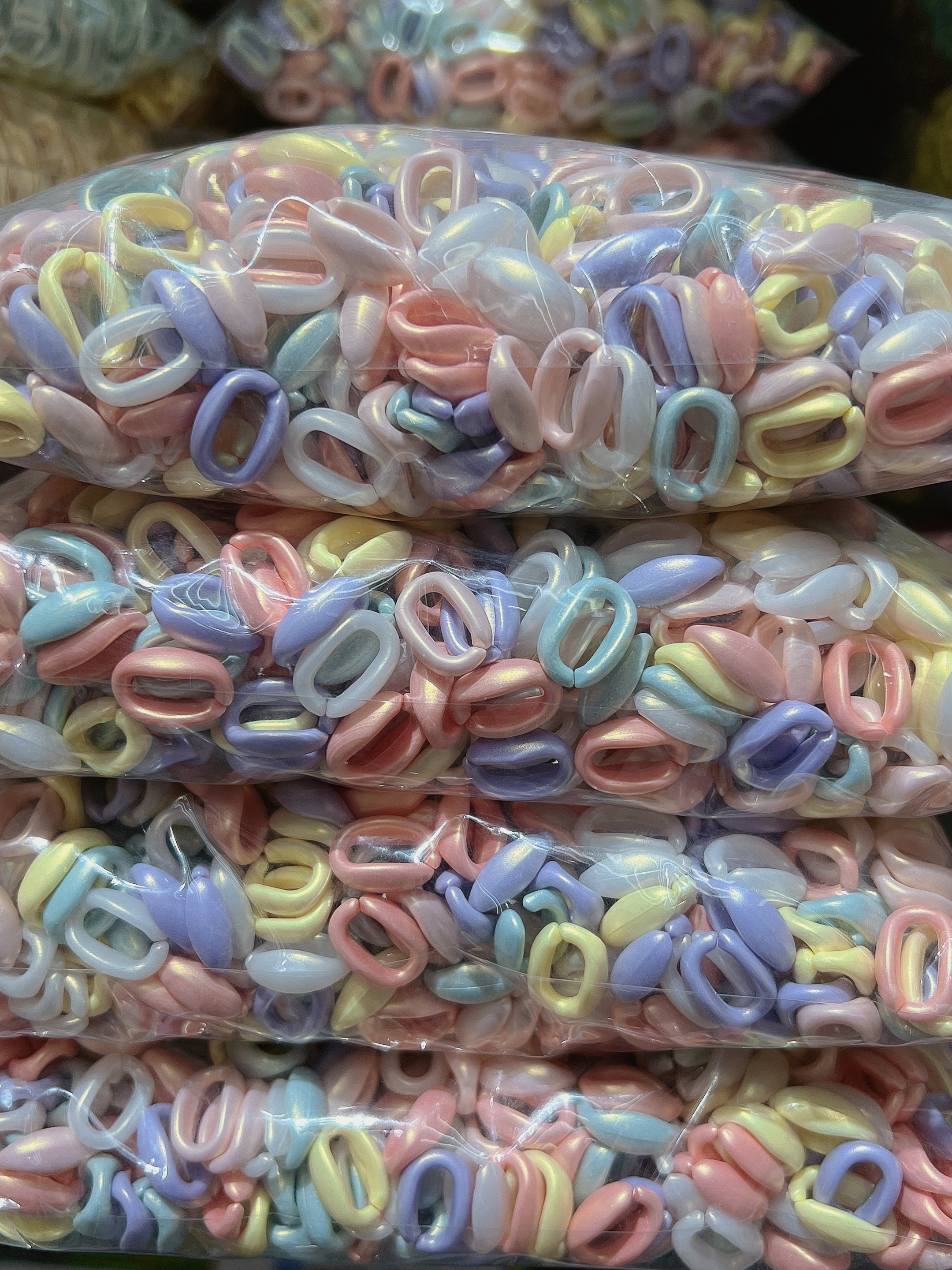 Acrylic color-changing macaron spring sky color chain buckle diy accessory material kit Specification image