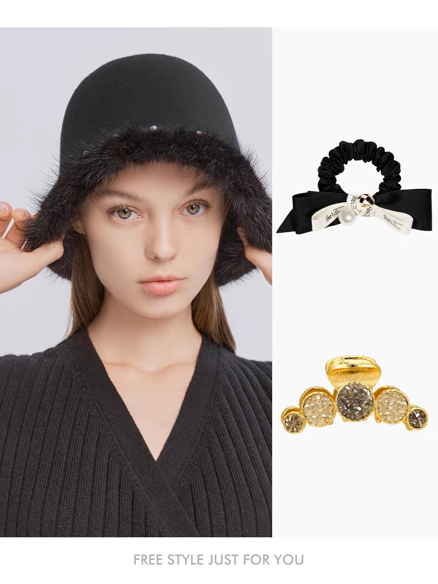 SuzyAcc Kr Korean imported pearl hair tie for women, Dongdaemun, simple and elegant ponytail leather band hair tie headwear 014 Application Scenario