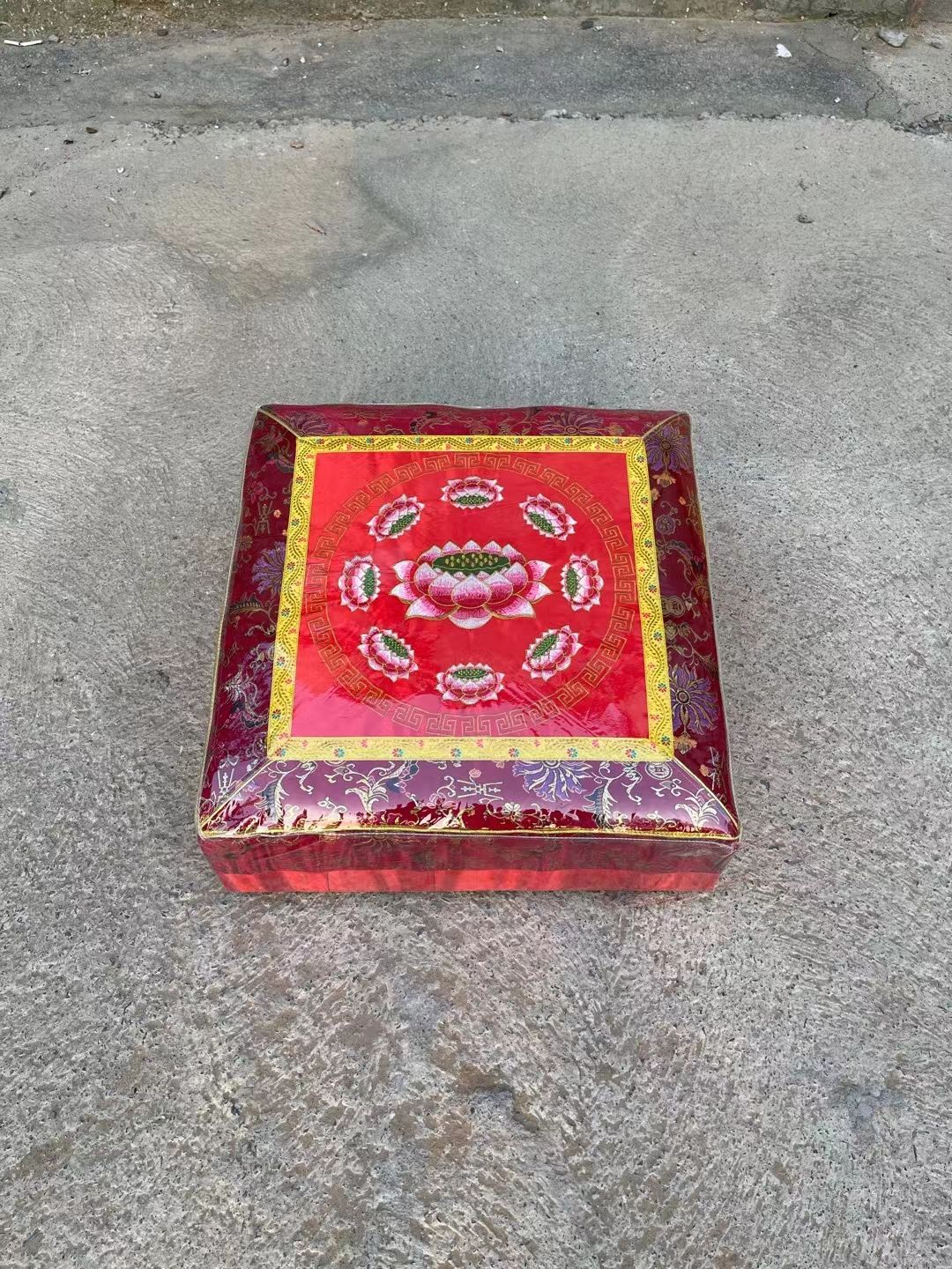 Lotus worship mat, worship stool, household kneeling mat, meditation mat, sitting mat, kneeling stool, kowtowing, worship stool, Golden Qilin A25 meditation cushion pic 4