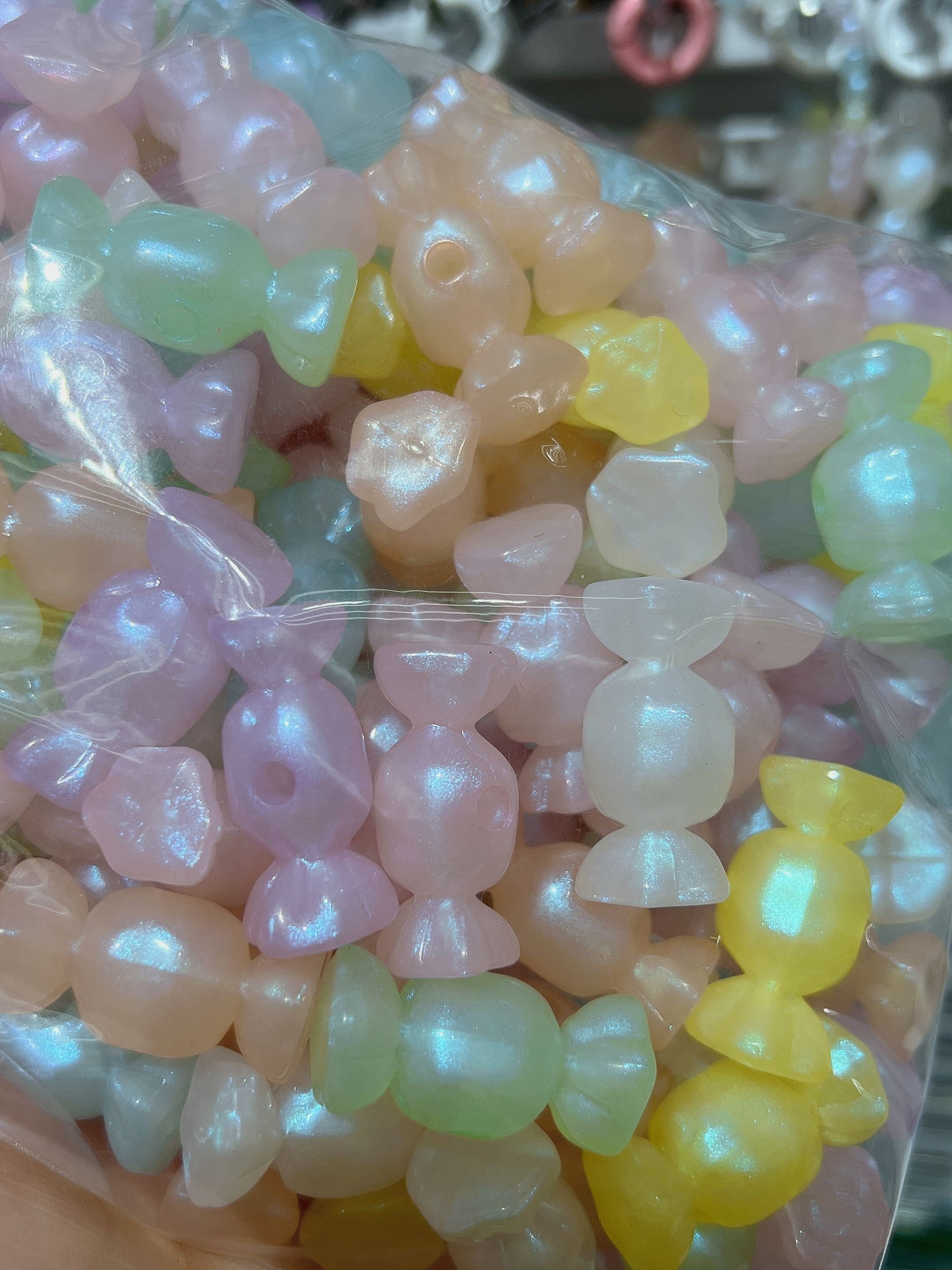 Candy acrylic mermaid luminous bead diy accessories live-streaming bestsellers Specification image