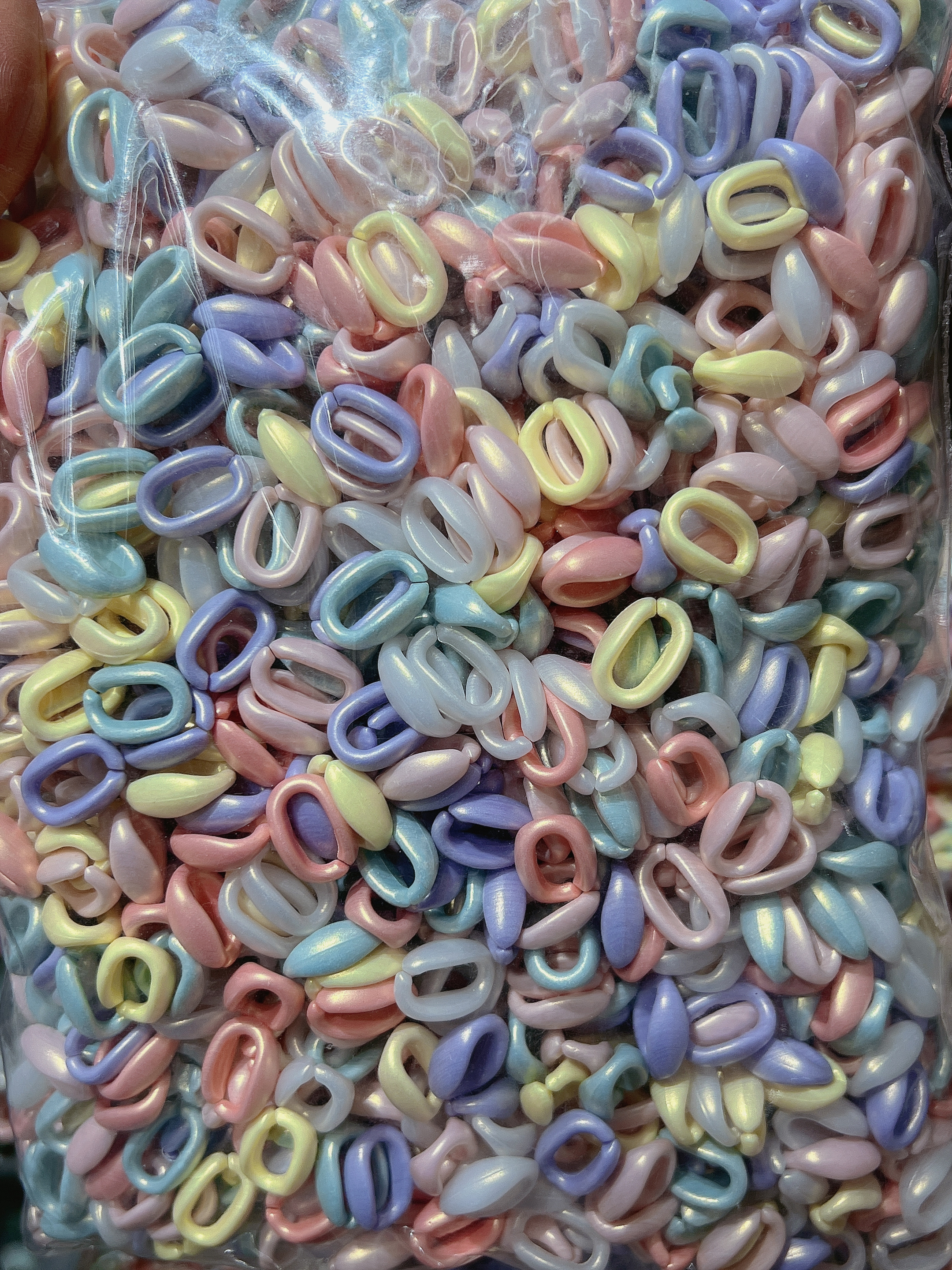 Acrylic color-changing macaron spring sky color chain buckle diy accessory material kit