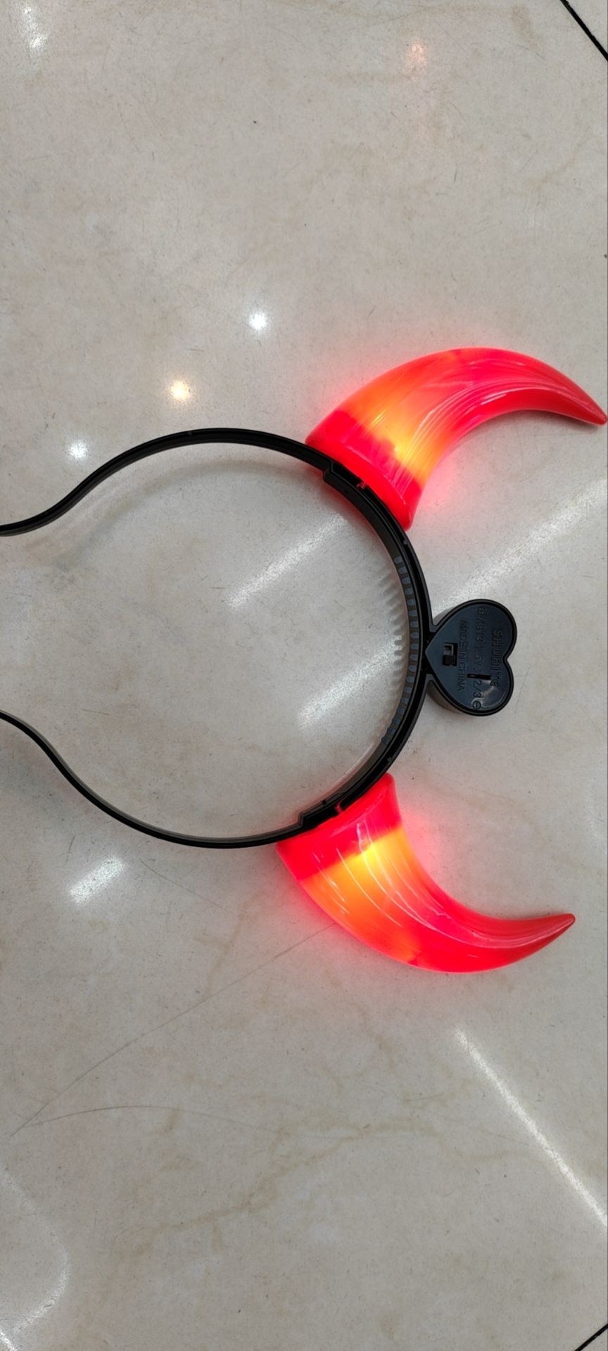 Factory direct sales of heart-shaped ox horn luminous headband toys with glittering series Specification image