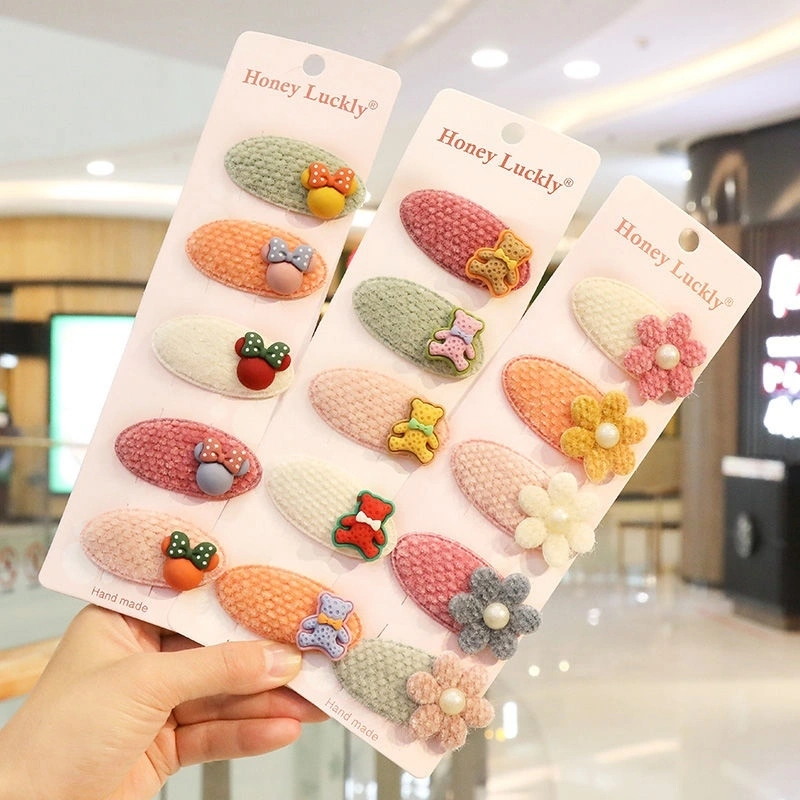 Children's hair clips, bb clips, hair clips, baby headwear, little girl's plush, broken hair, bangs clips, Korean princess girl clippers Specification image