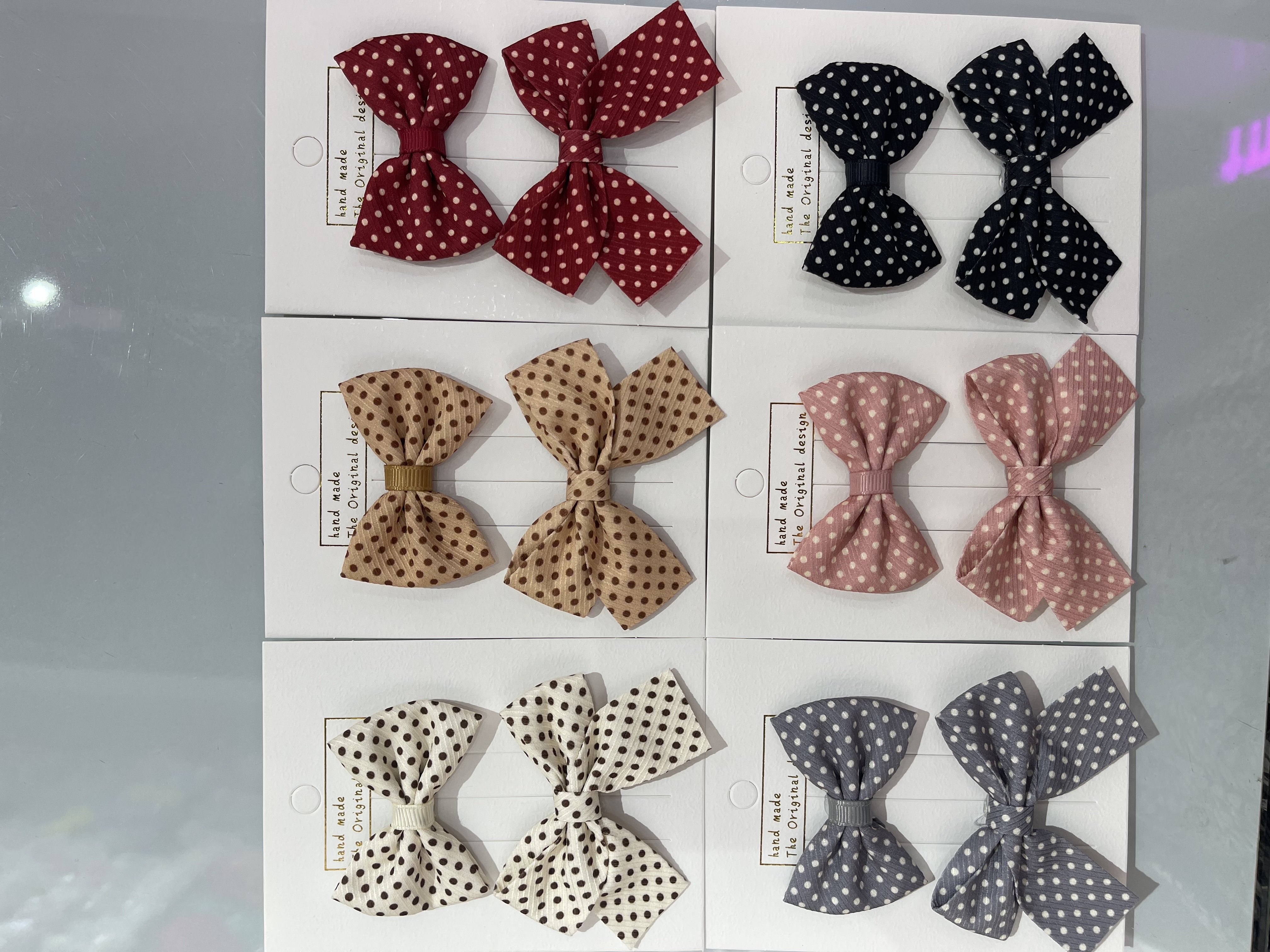 Fabric bow tie butterfly clip