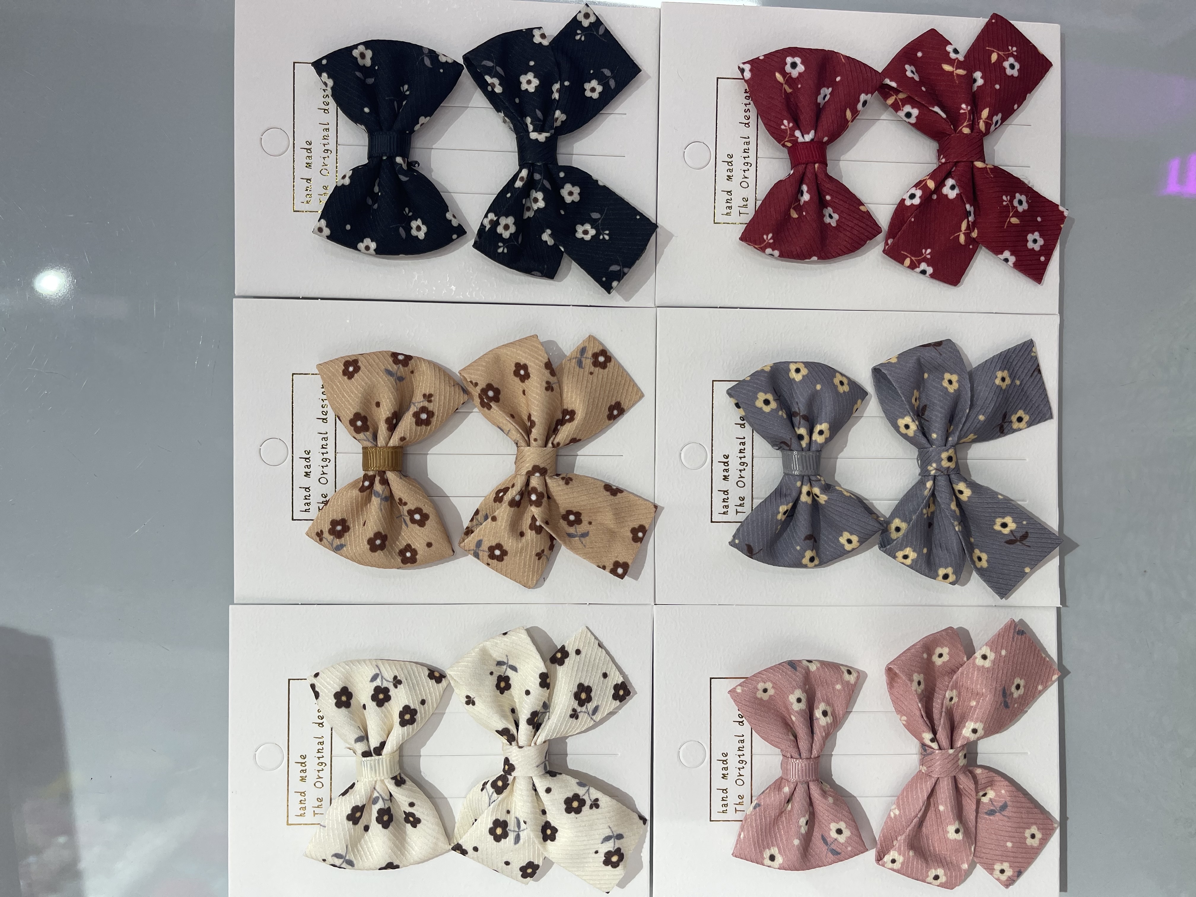 Fabric bow tie butterfly clip Specification image