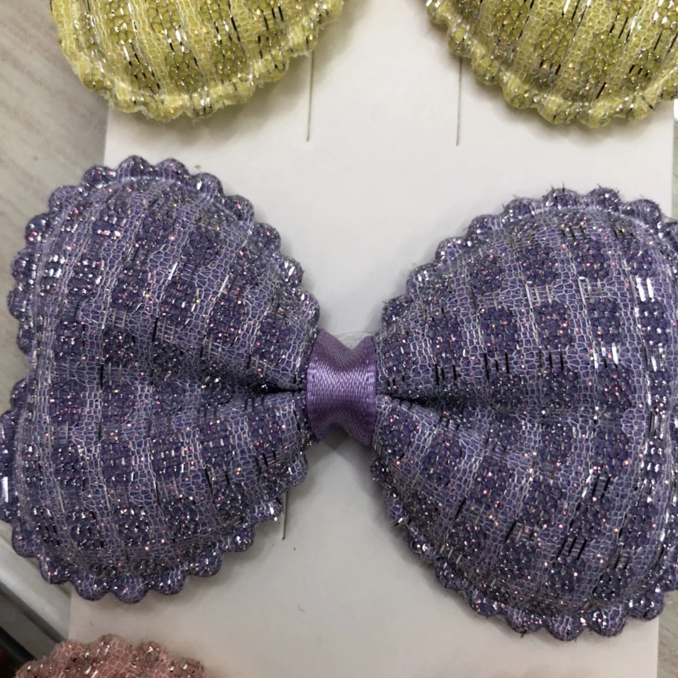 Gold thread bow tie 48 style autumn and winter plush flower duckbill clip new forest style Specification image