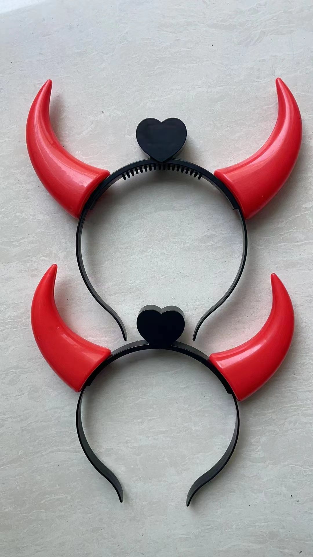 Factory direct sales of heart-shaped ox horn luminous headband toys with glittering series details Picture