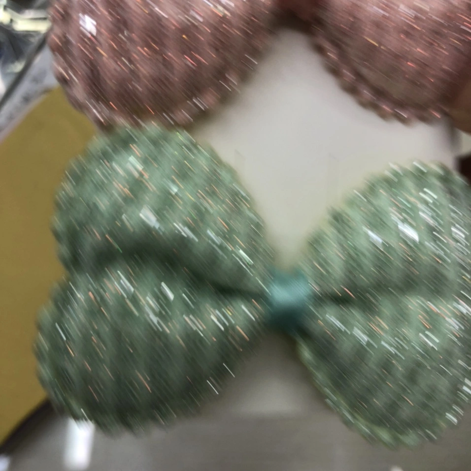 The golden thread bow tie 53 style autumn and winter plush flower duckbill clip new forest-themed style details Picture