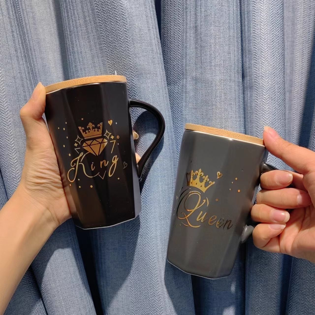 Crown mugs, covered water cups, ceramic cups, souvenir water cups, gifts detail image 3
