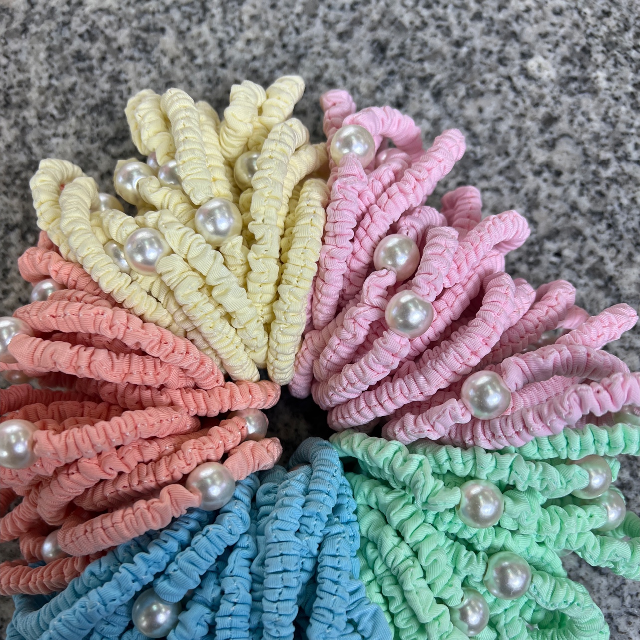 （100）个装珍珠布艺彩色5色各20个精品网络爆款