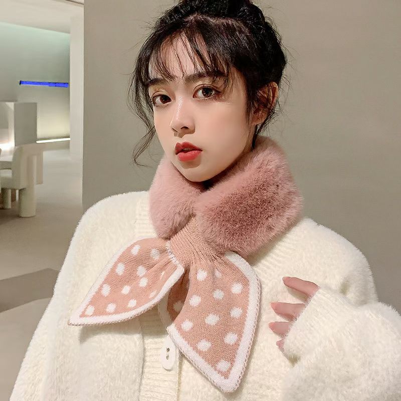 冬款淑女范毛毛点子围脖