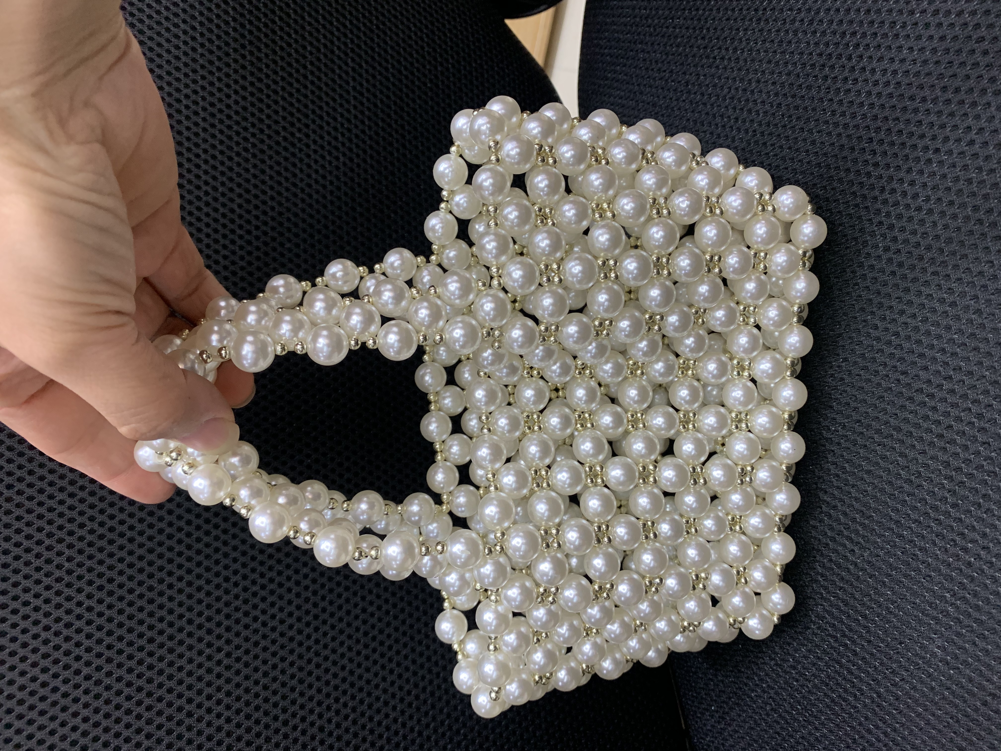 Handmade pearl bags, pearl bags, women's handbags, processing and customization, factory direct sales