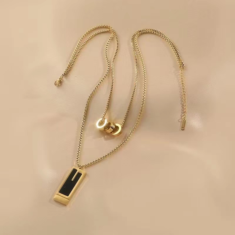 Xinchen LKSTYLE non-fading titanium steel Premium necklace, ins cold style, high-end feel, niche design, exquisite internet-famous style