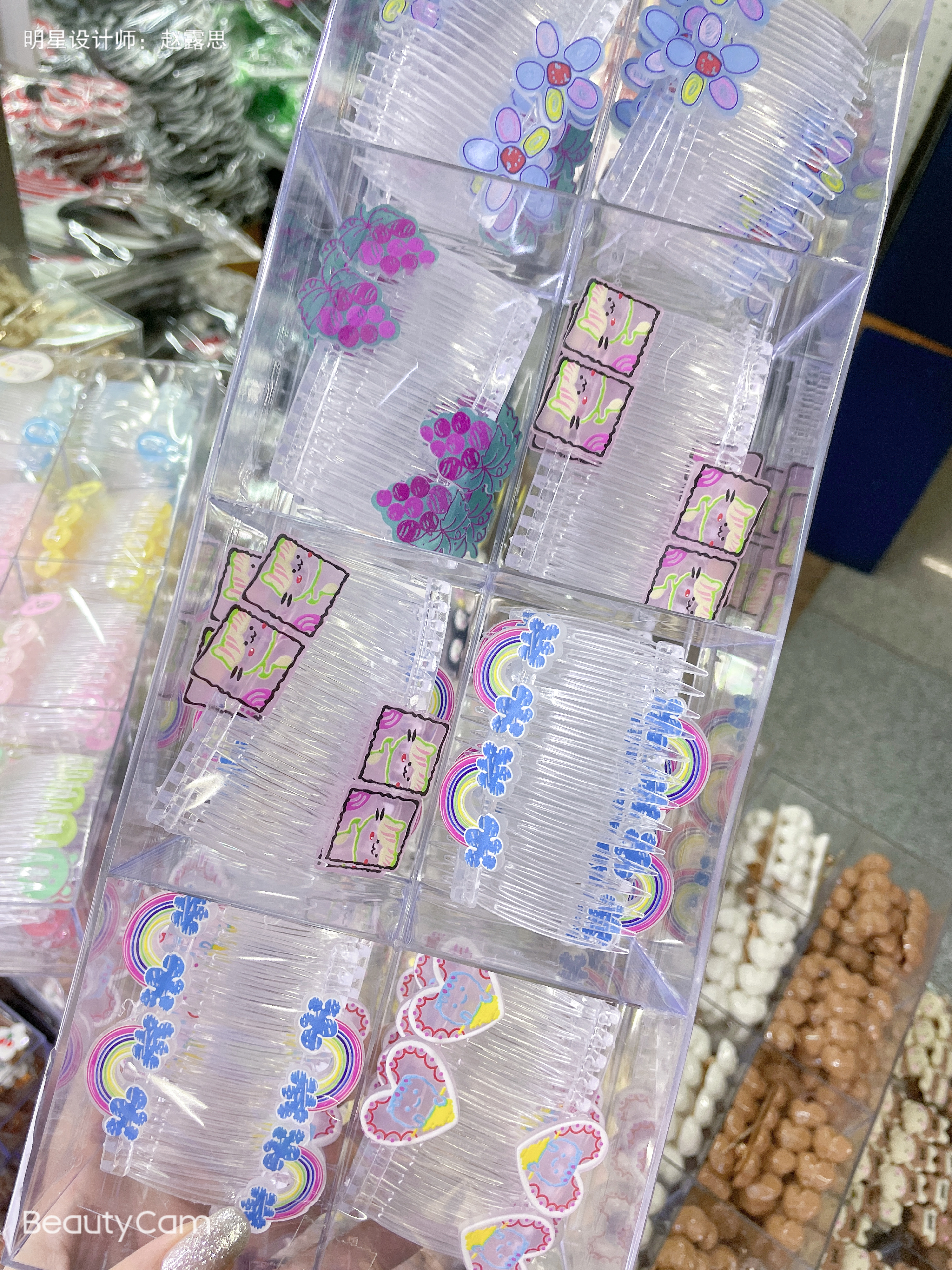 儿童可爱碎发神器刘海发梳女童后脑勺插梳发夹宝宝不伤发发饰发卡