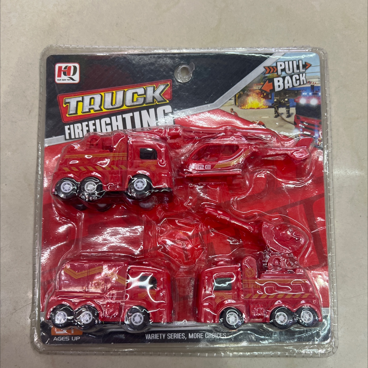 Jinpeng Toys 333-016 board assembly of multiple models mixed children's toy fire truck series