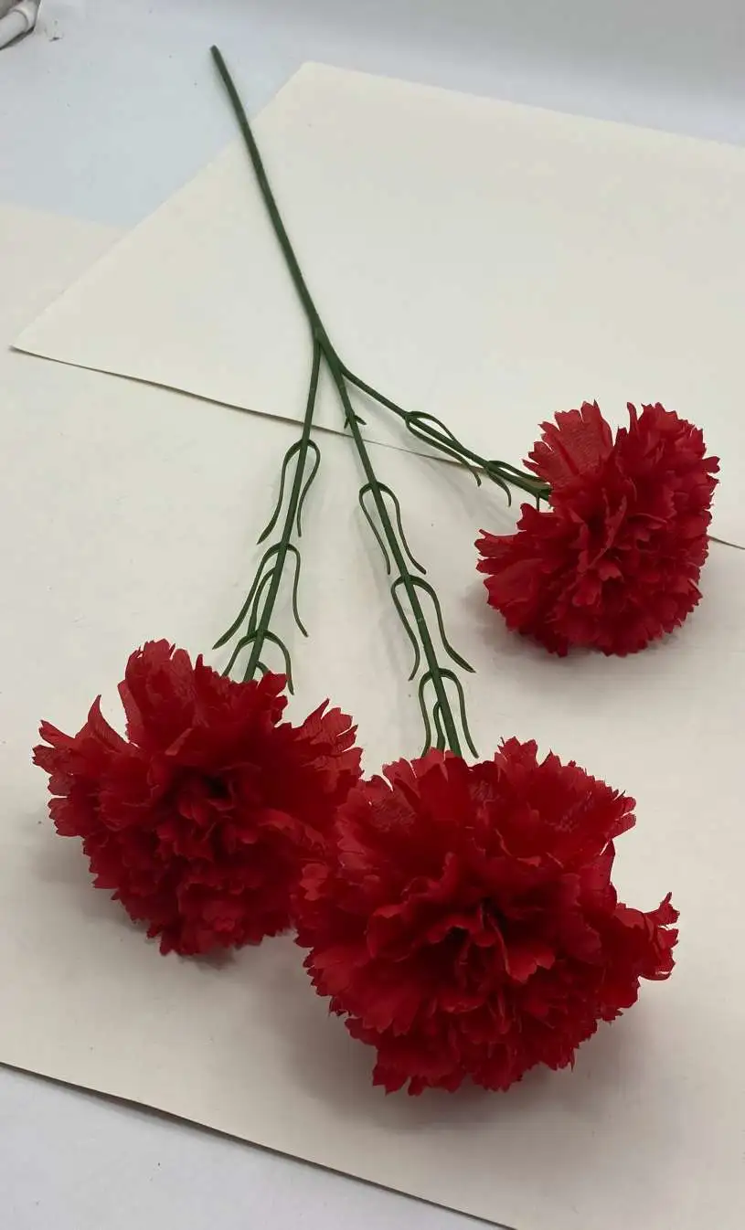 仿真花/假花/康乃馨白底实物图