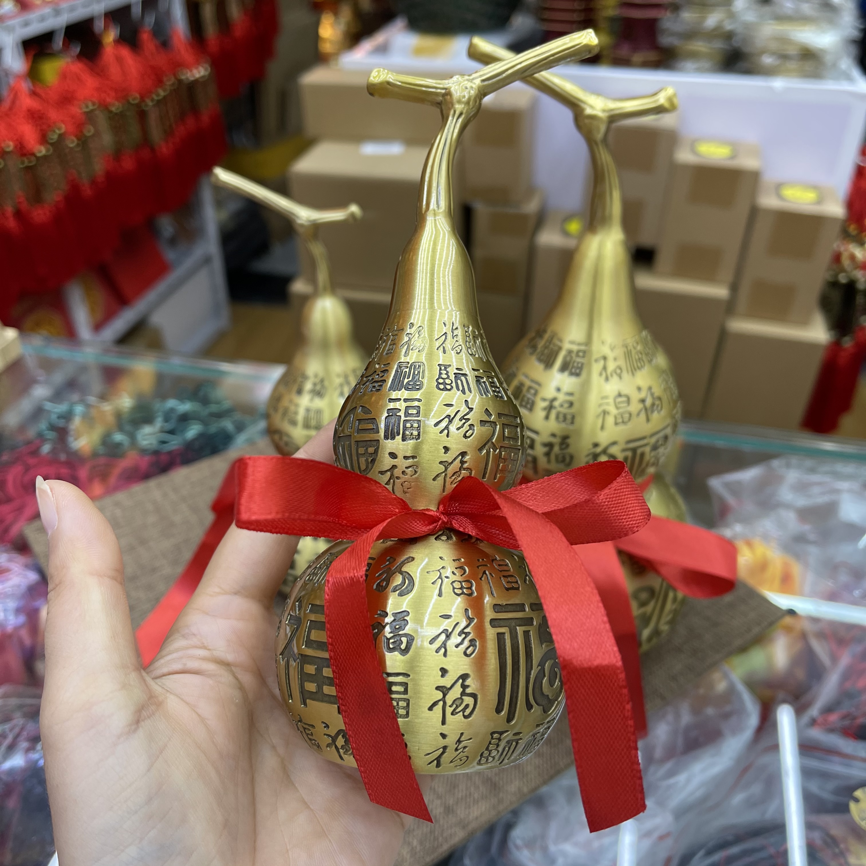 黄铜百福葫芦摆件大中小尺寸（大小不一样价格不一样）琳烺077详情3