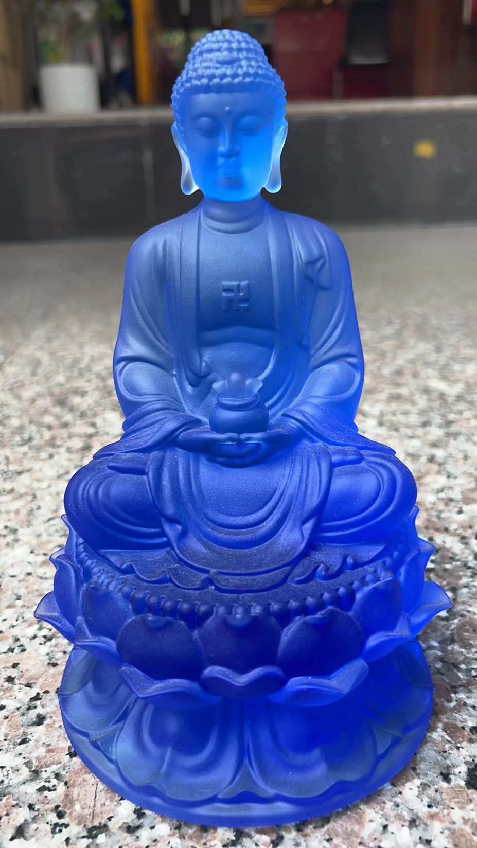 Helian Cultural Products Co., LTD. 1 Premium craft water glass Guanyin Bodhisattva Buddha Statue for home worship, home Buddhist hall decoration handicrafts and ornaments, free shipping Item Picture