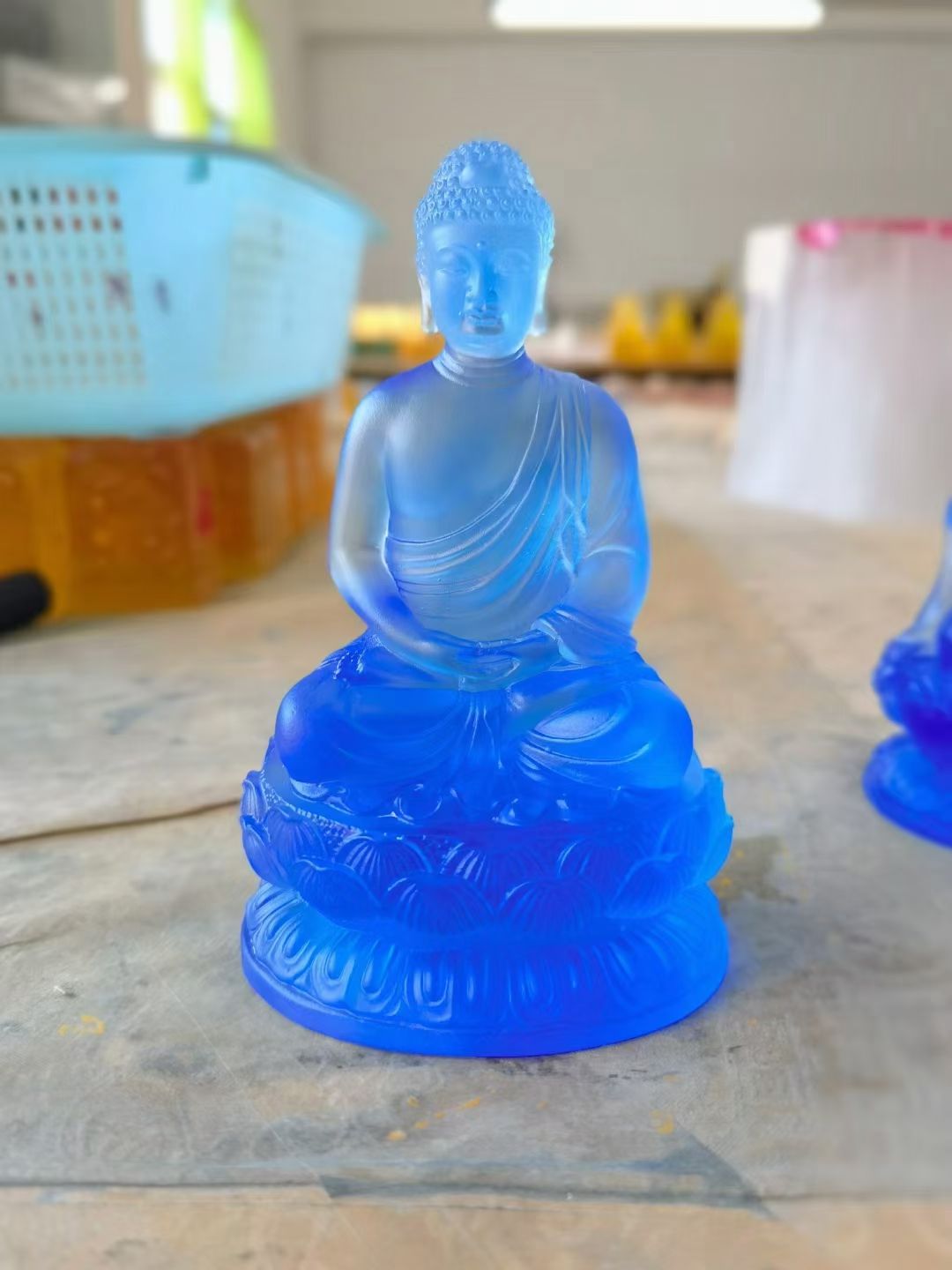 Helian Culture's 5 premium water glass Bead Guanyin Bodhisattva Statue for home worship in the Buddhist Hall is available at a special price with free shipping