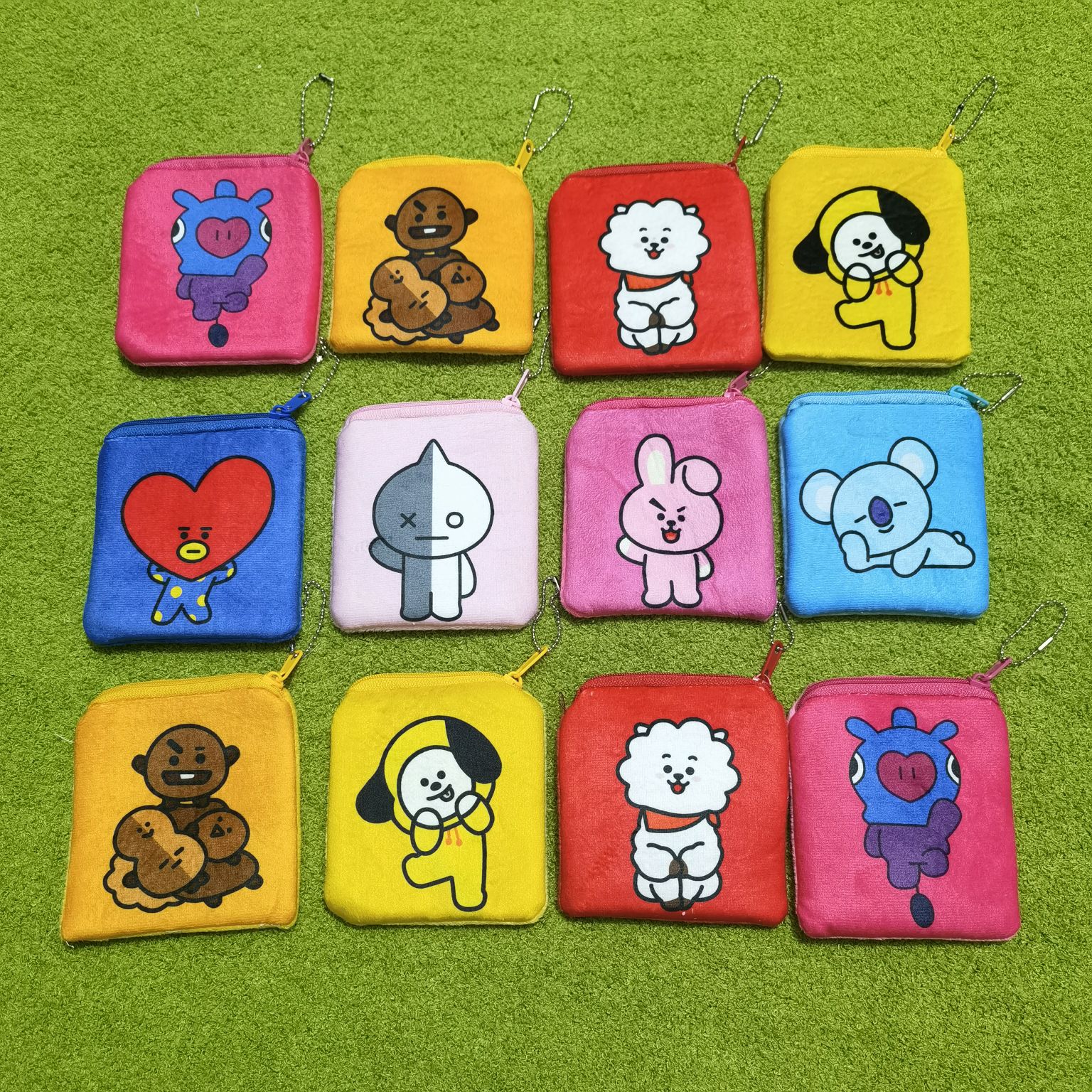 2022方形小钱包10cm印刷bts零钱包卡通印刷包厂家直销