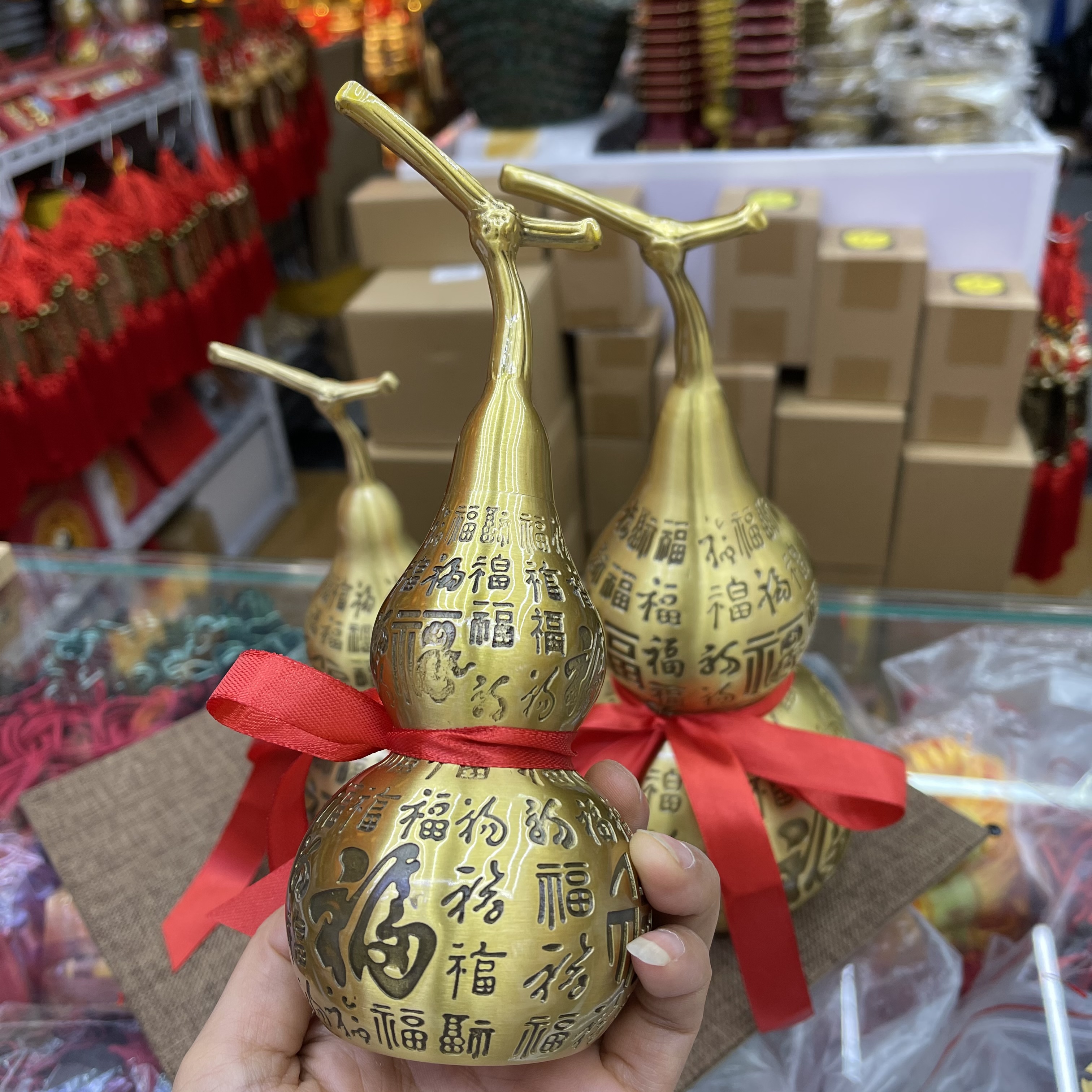 黄铜百福葫芦摆件大中小尺寸（大小不一样价格不一样）琳烺077详情5