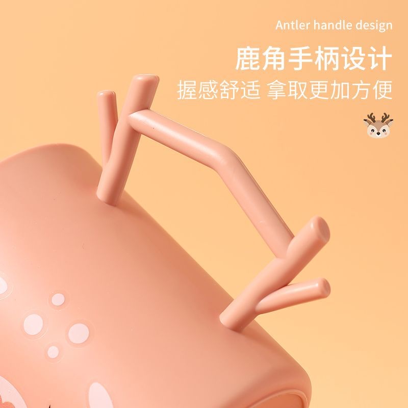 Factory direct sales of children's cups, antler creative cups, and new plastic cups. Available from street vendors and supermarkets Specification image