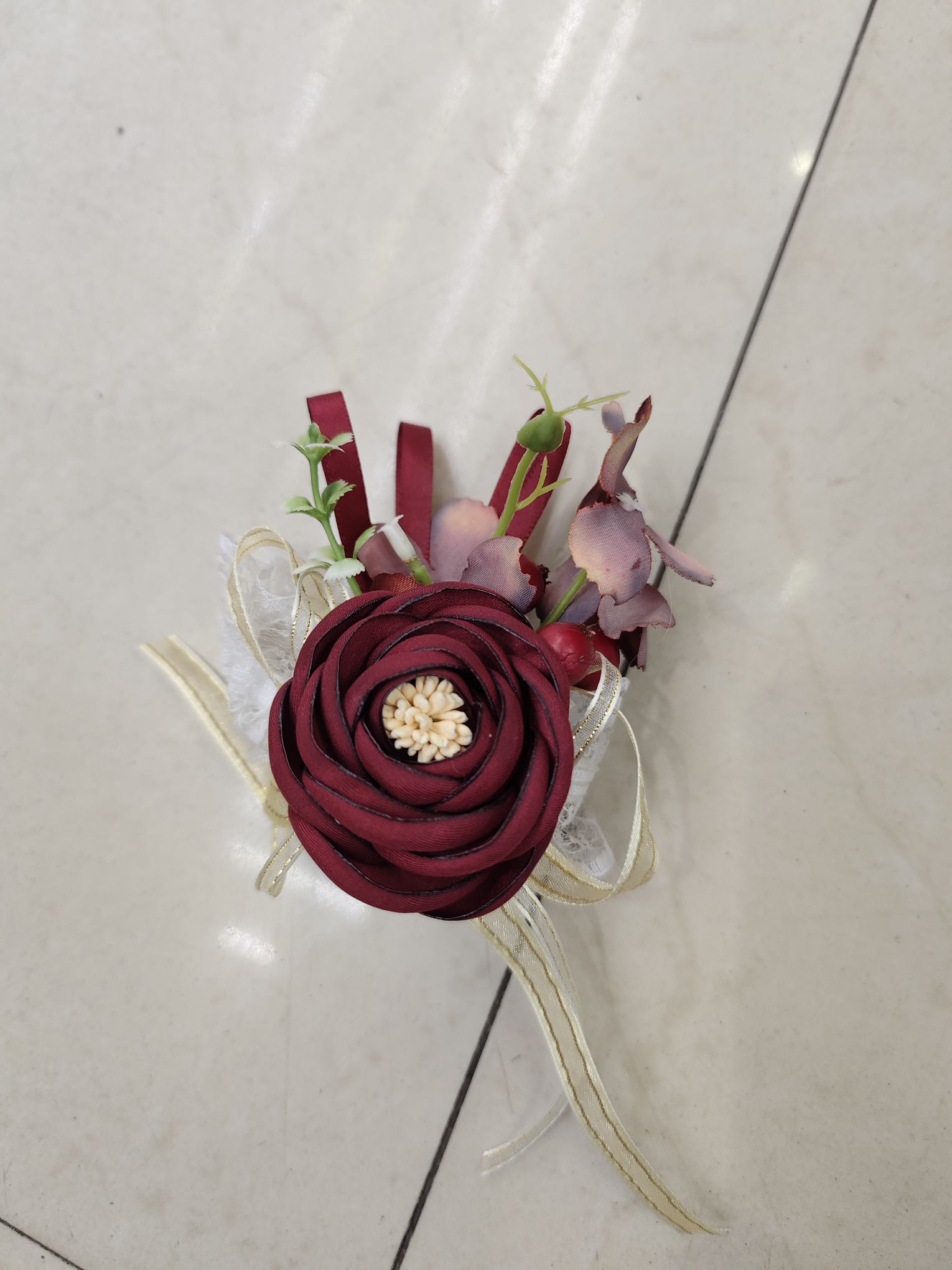 新款婚庆装饰品 新娘手腕花姐妹团手花伴娘伴郎胸花仿真花 胸针厂家批发唯爱