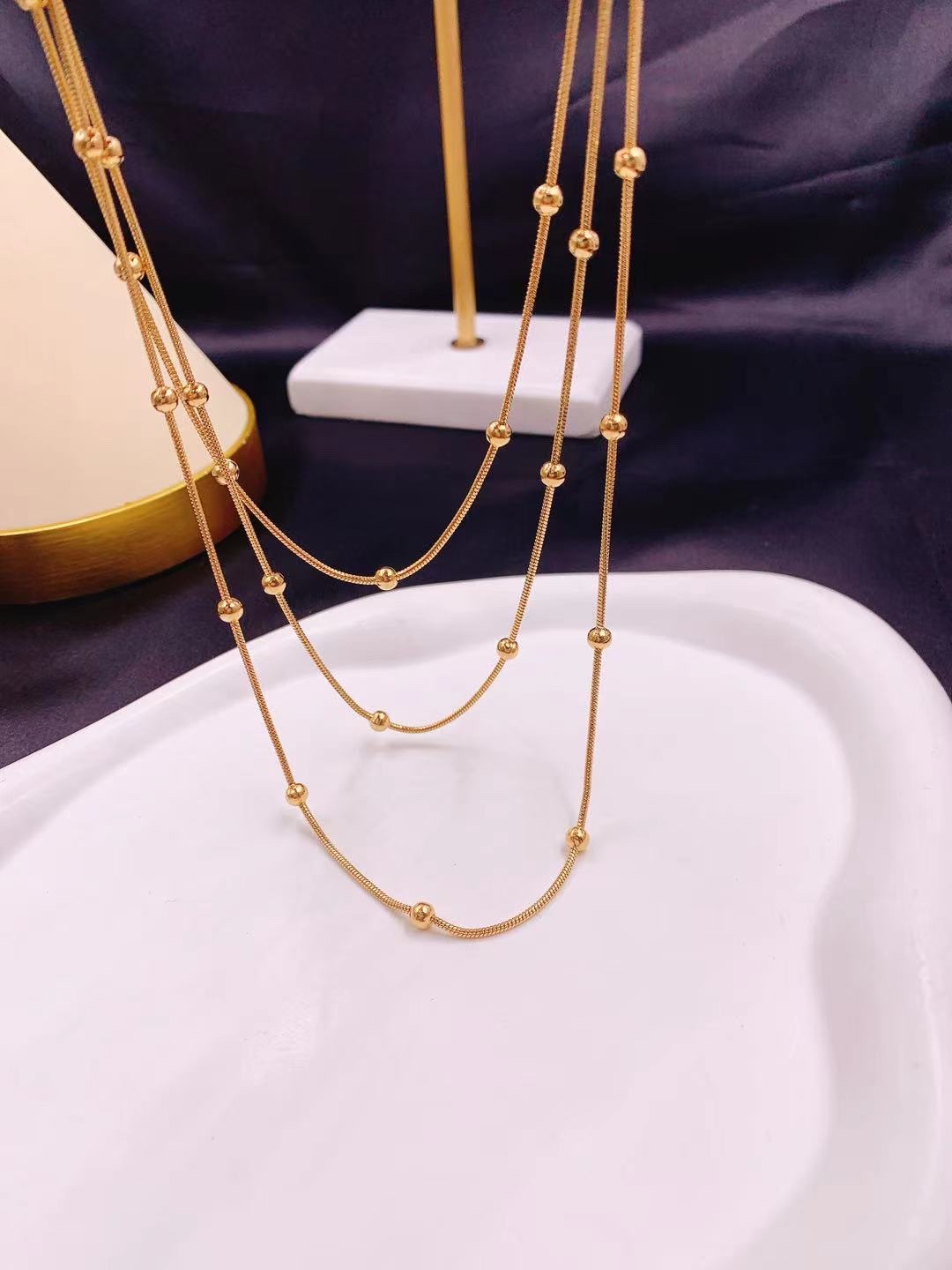 Titanium steel multi-layer necklace is a versatile, fashionable and trendy evening dress Specification image