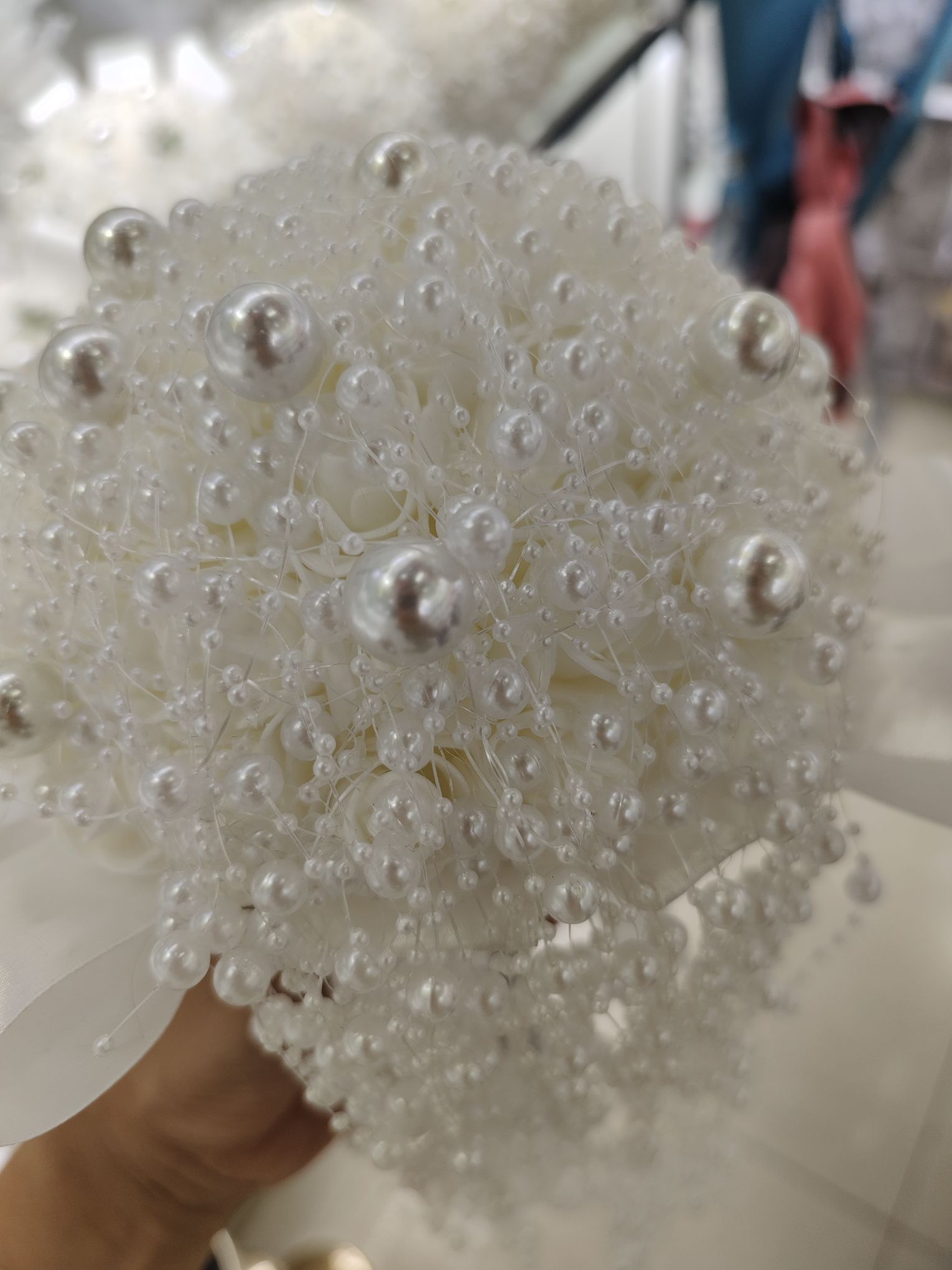 The bride's pearl ribbon, hand-held bouquet, hand-held flowers, wedding gifts for best friends, wedding supplies, bridesmaid bouquets, only love Specification image