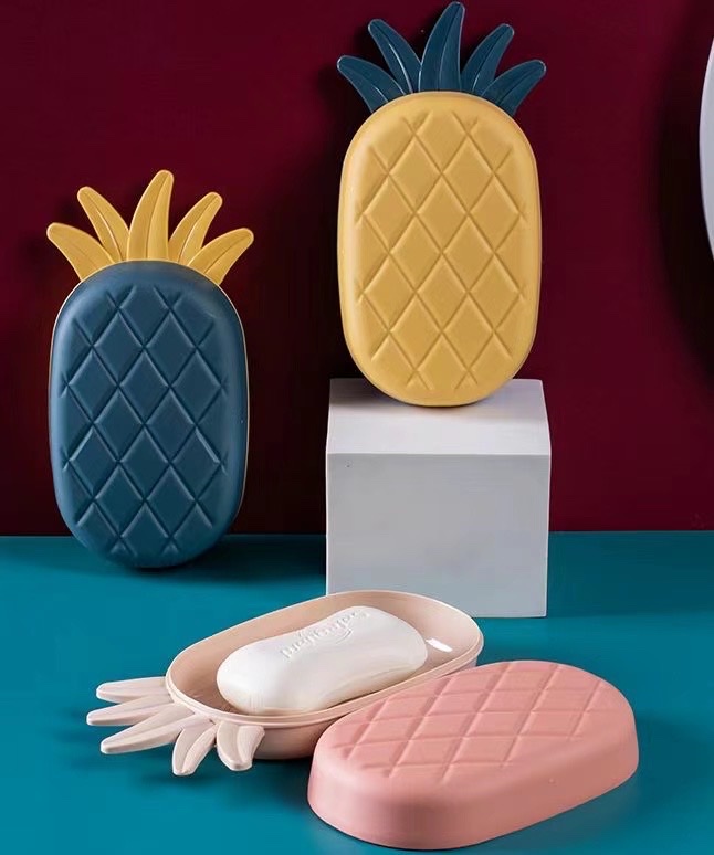 Creative travel soap box, portable draining soap box, bathroom soap box with lid