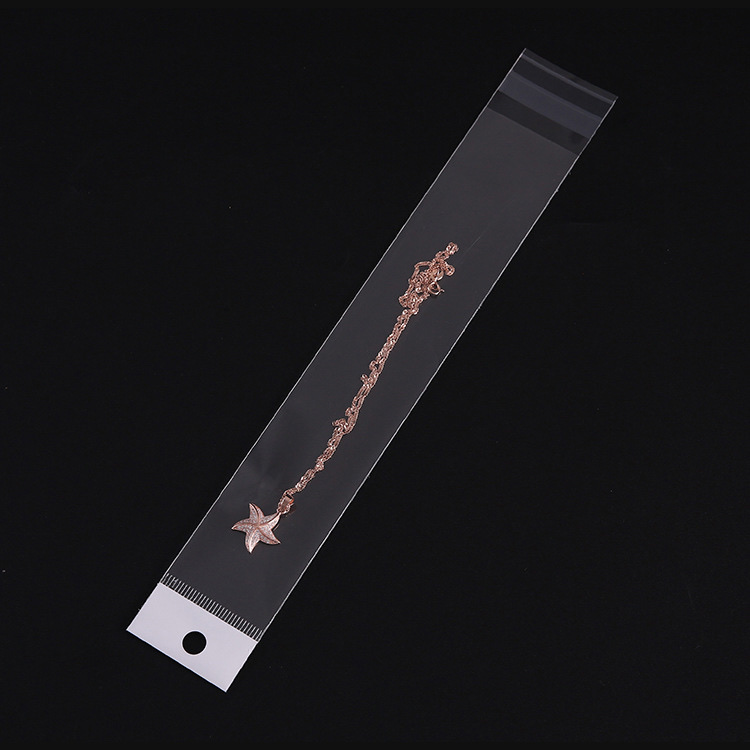 现货透明塑料袋opp不干胶自粘袋细长条型卡头袋 假发袋渔具包装袋 产品图