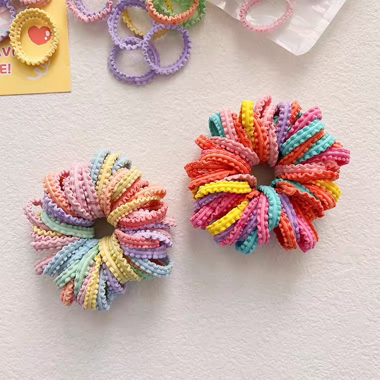 儿童木耳花边不伤发皮筋