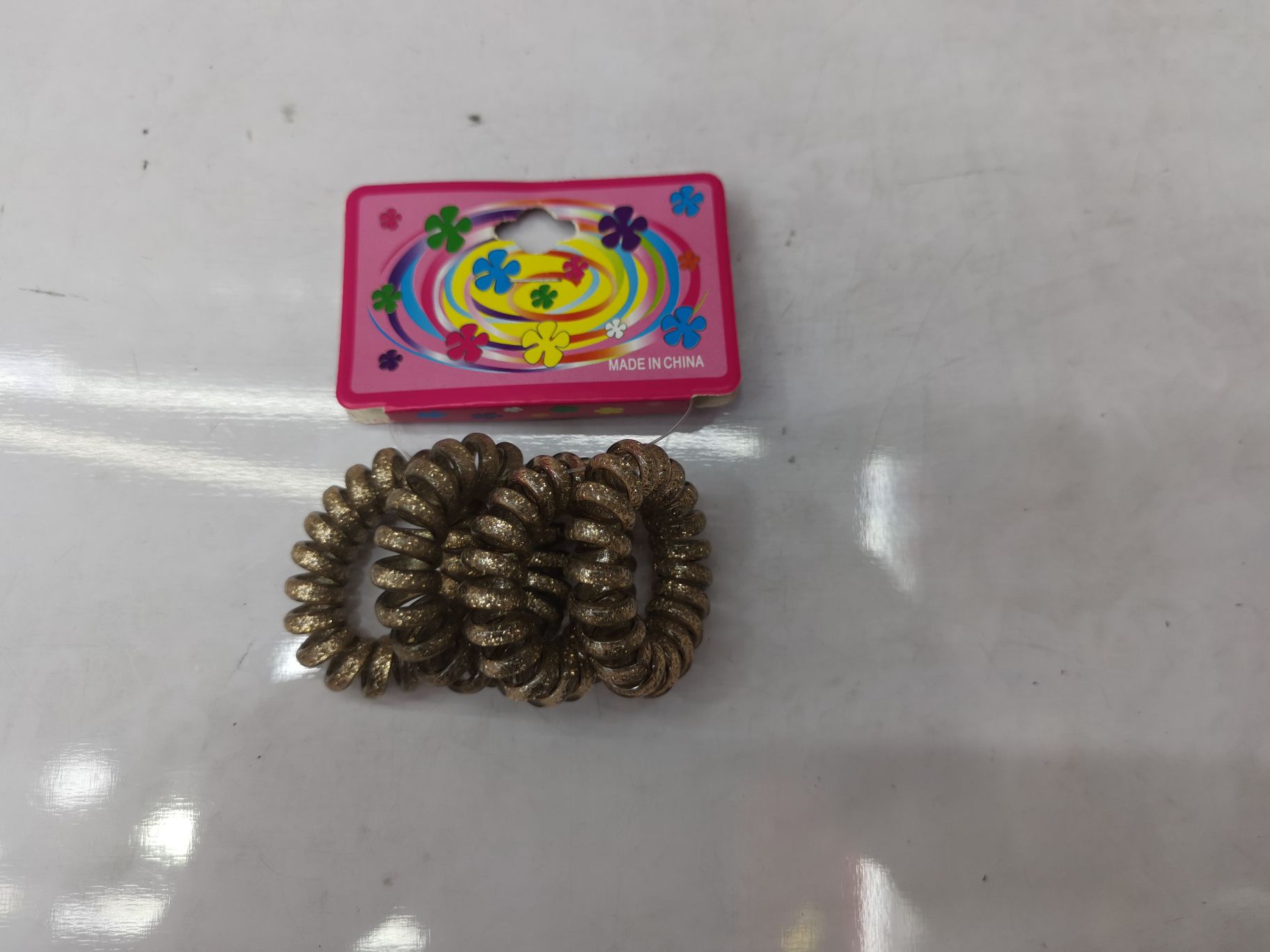 Mix small sandpaper, telephone line, high-elasticity hair band, tie hair in a ponytail, stylish and trendy hair accessory Specification image