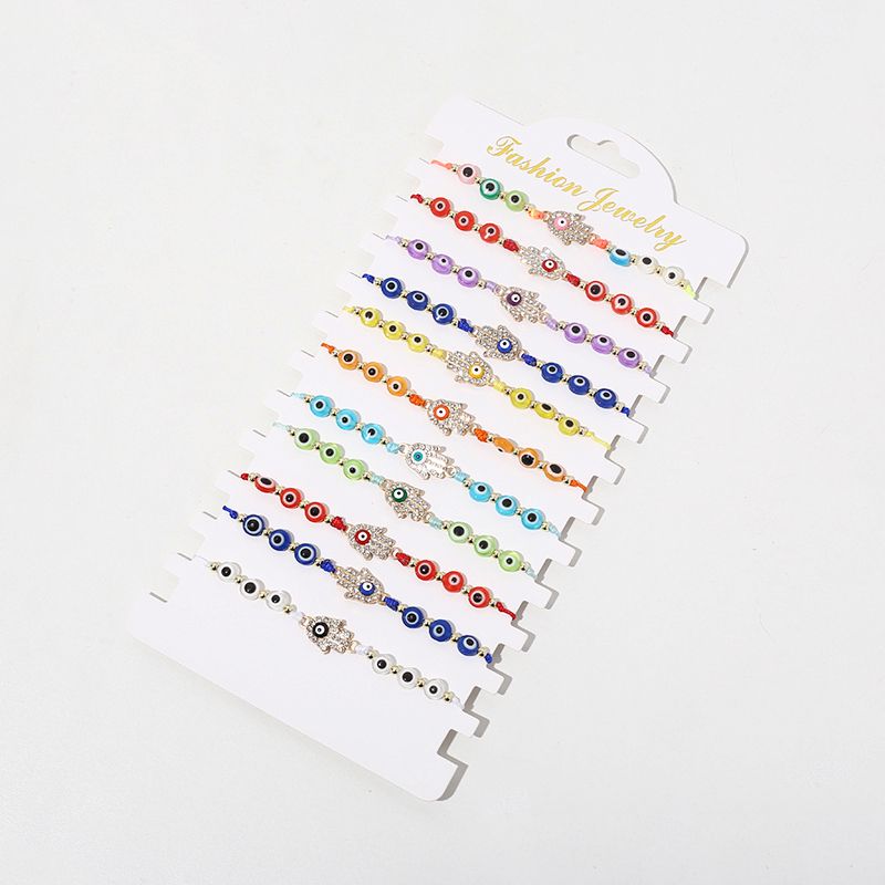 跨境万圣手链恶魔之眼编织手链男女款合金手链详情图5