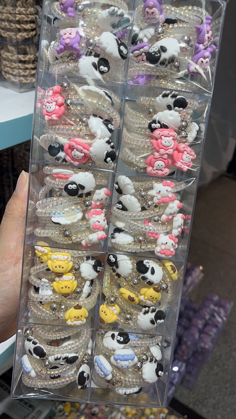 【100 Sets 】 Best-selling Sheep, Sheep head rope couple style magnetic bracelet, new telephone line rubber band hair accessory details Picture