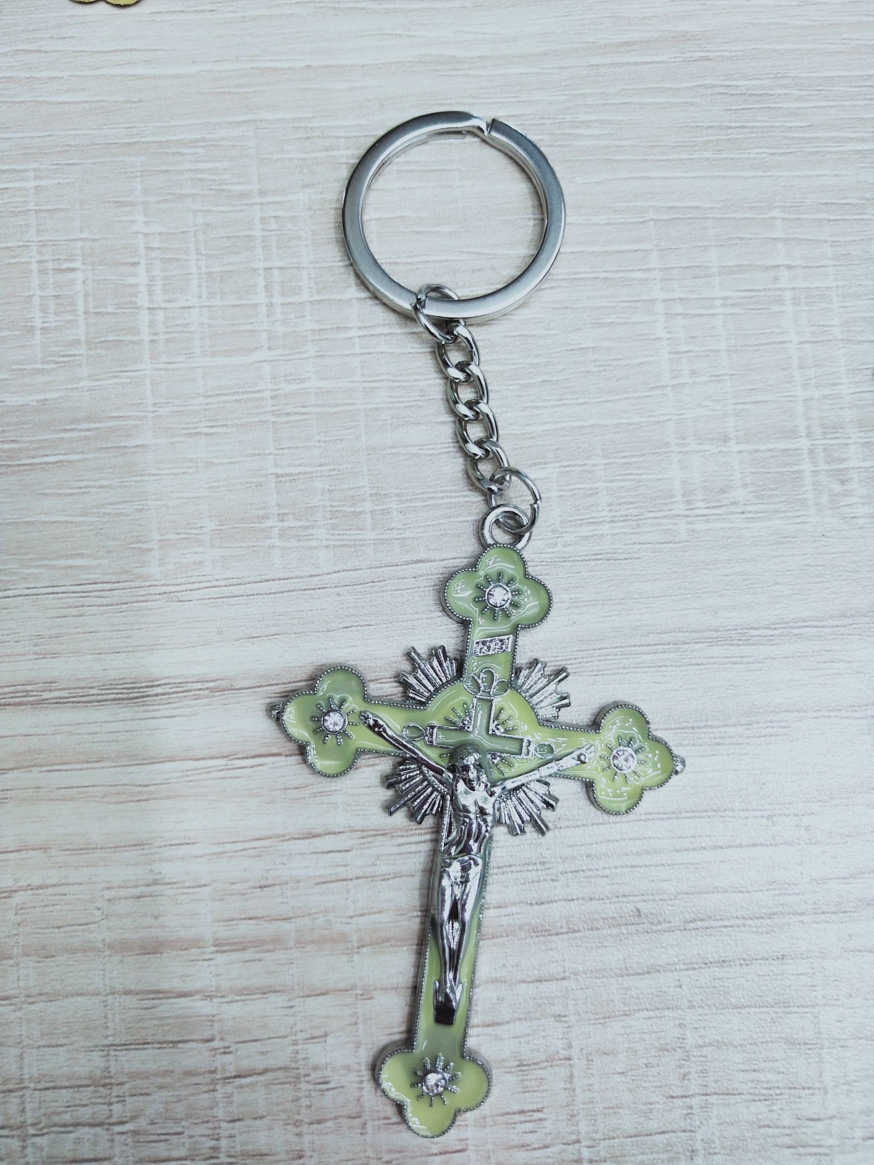 精美画油十字架吊坠钥匙扣，厂家直销多种宗教系列用品畅销国外市场详情图4