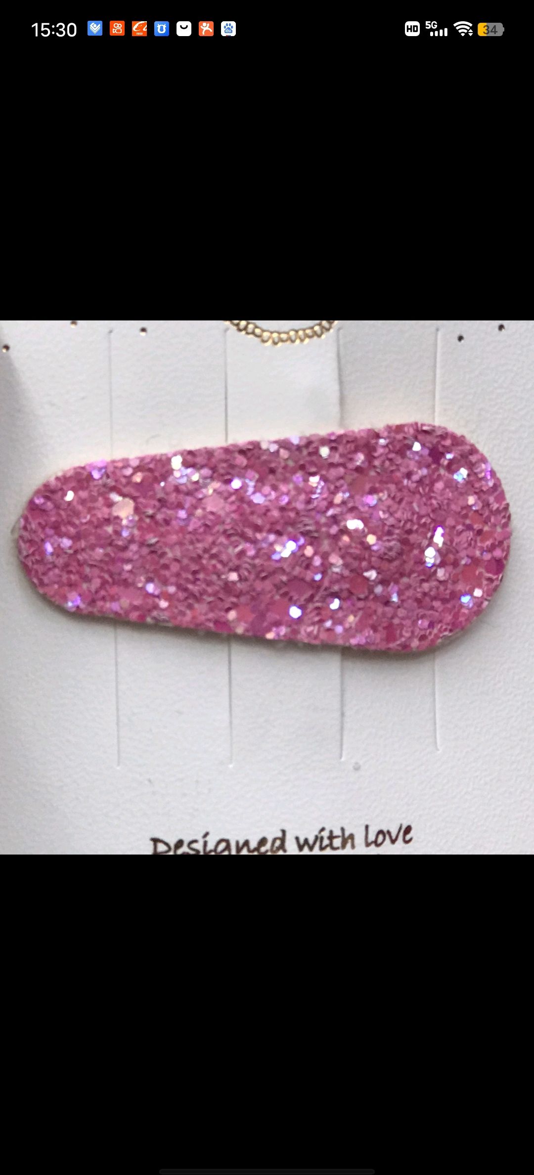 The 2021 new Korean version of the Instagram-popular women's fashion 0830 Bright Crystal children's hairpin details Picture