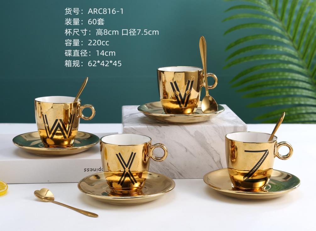 Reflection cup, mirror cup, 90ml Italian espresso cup, European-style small luxury, internet-famous exquisite coffee cup detail image 3
