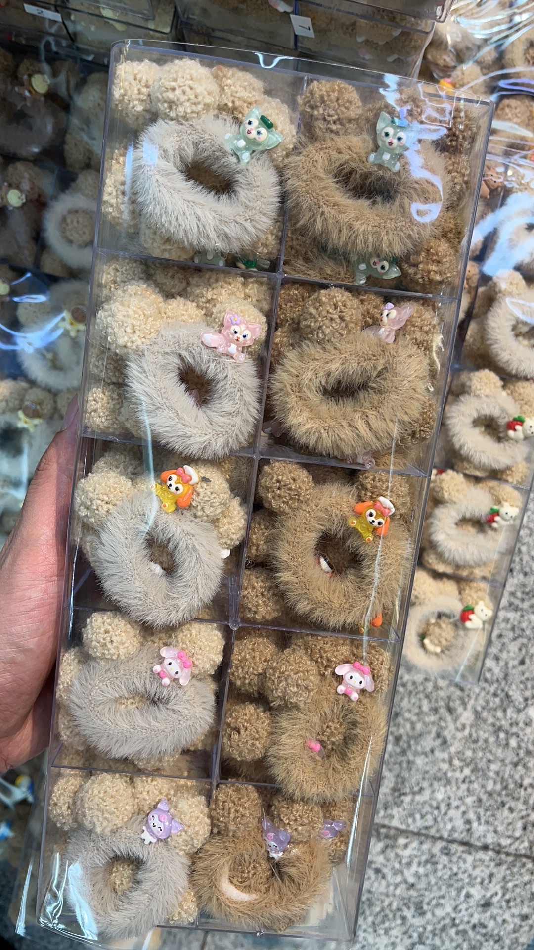 【100 Sets 】 New plush hair band bestseller rabbit ear leather band hair accessory details Picture