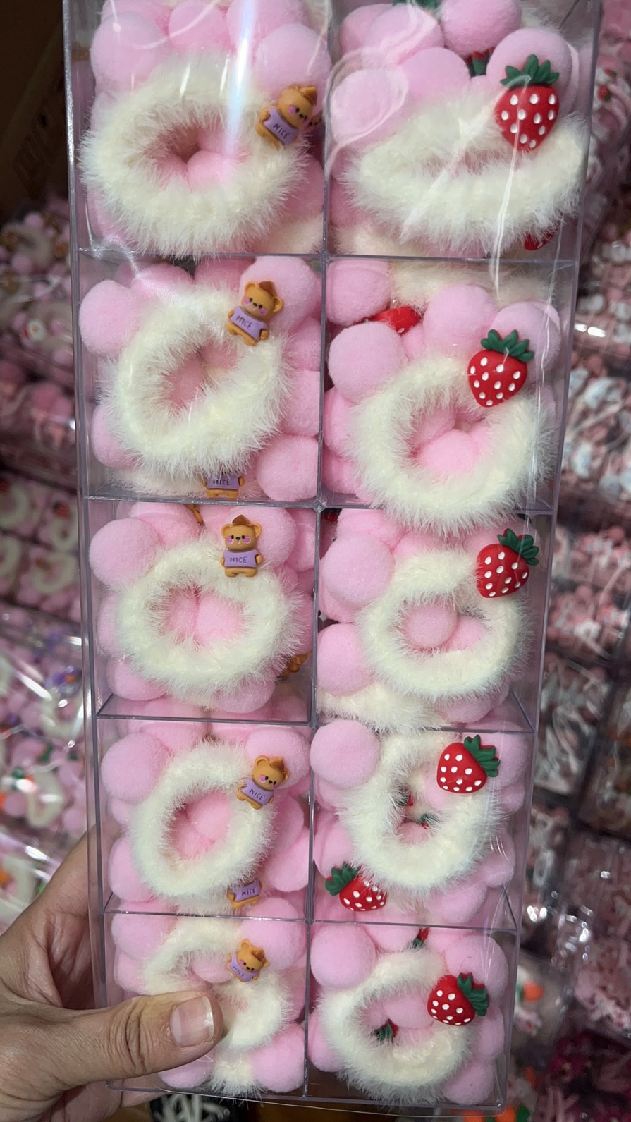 【100 Sets 】 New ear hair bands, cartoon cute leather bands, fruit hair ties and hair accessories